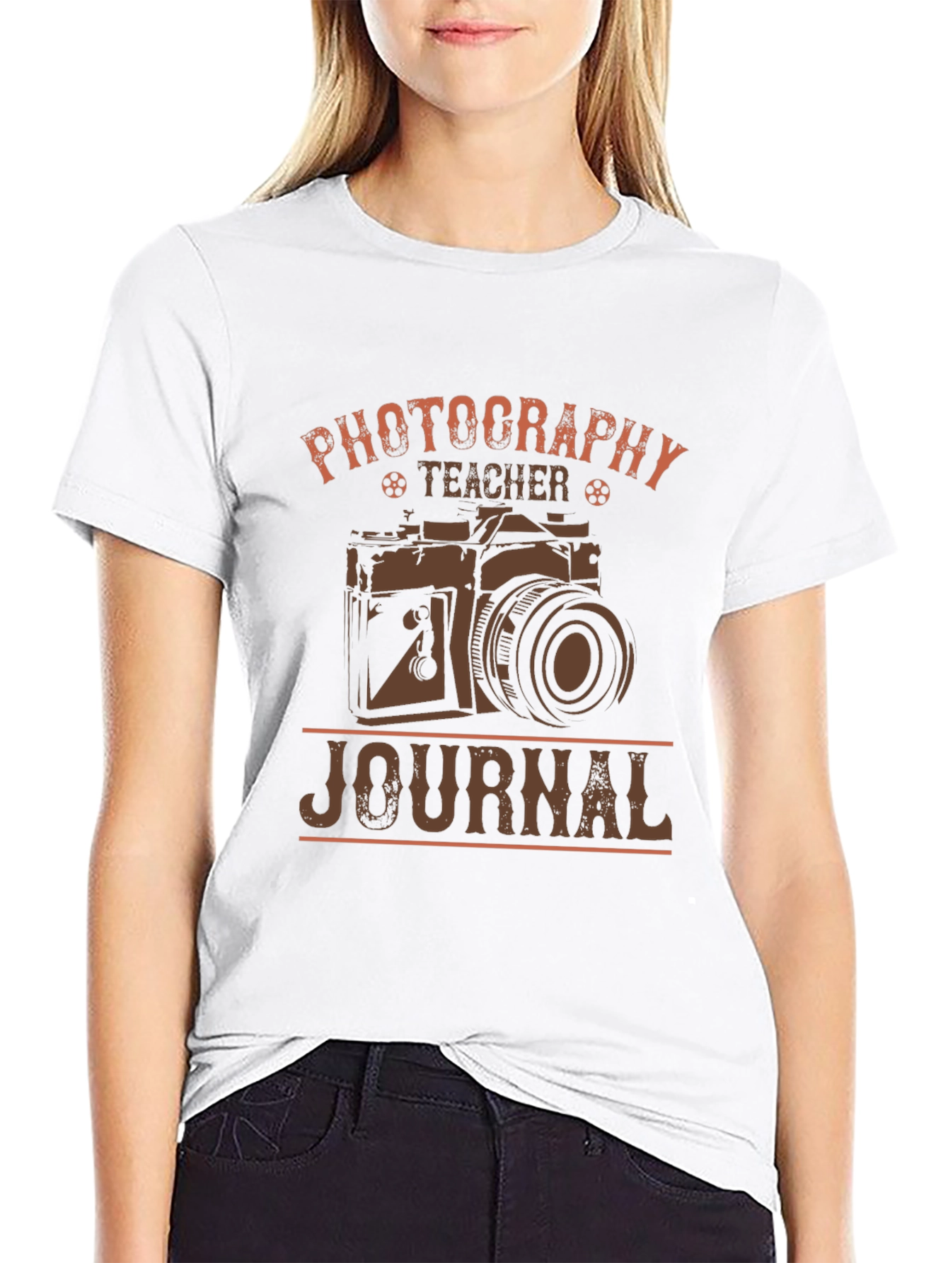 Photography Teacher Journal T-Shirt - Camera Design