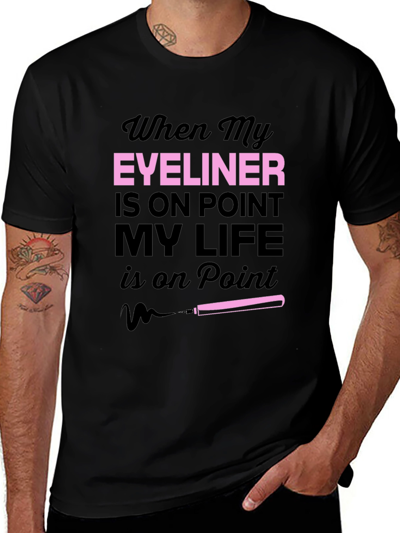 Eyeliner On Point T-Shirt Funny Makeup Tee