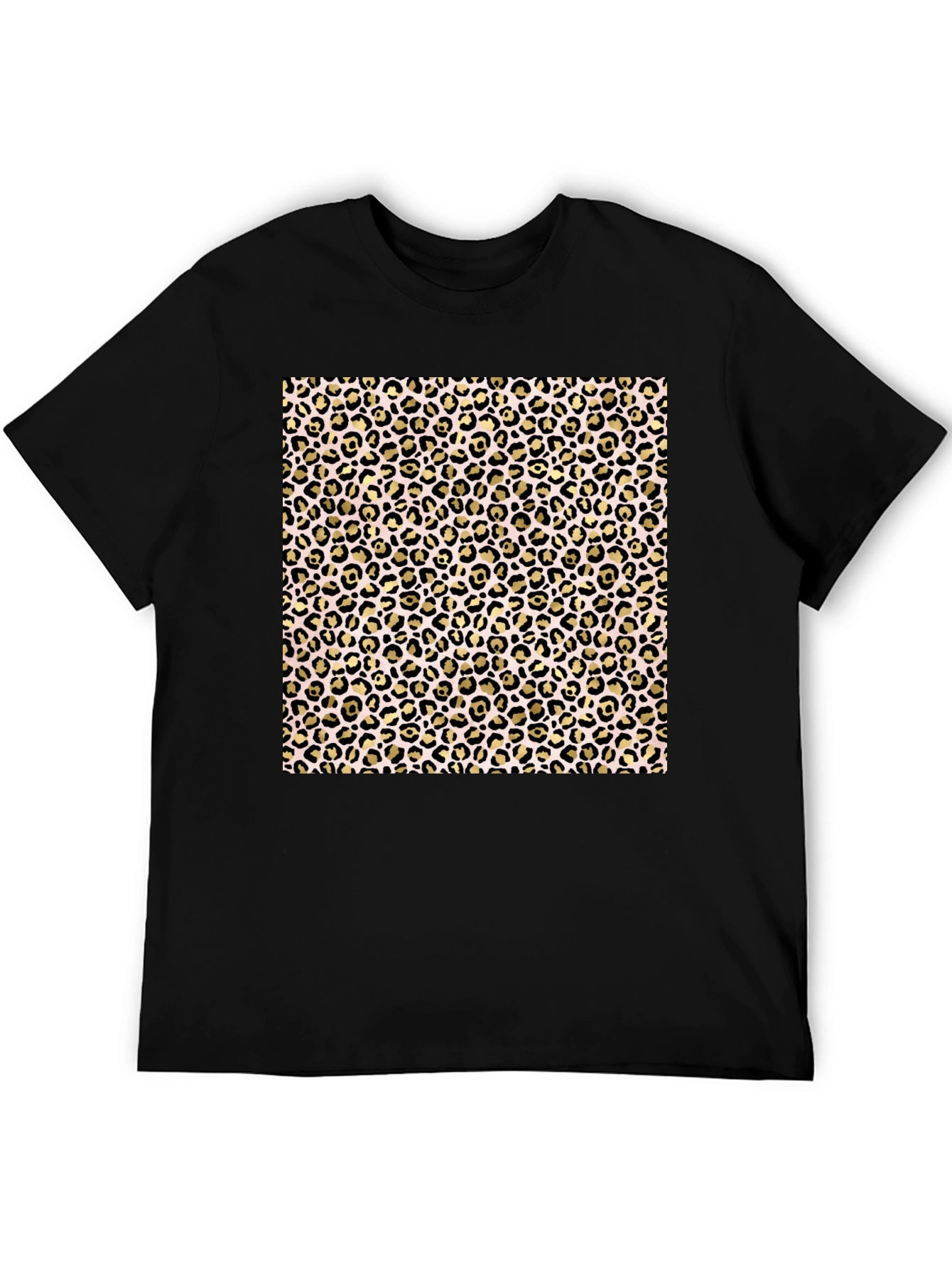 Leopard Print Black T-Shirt