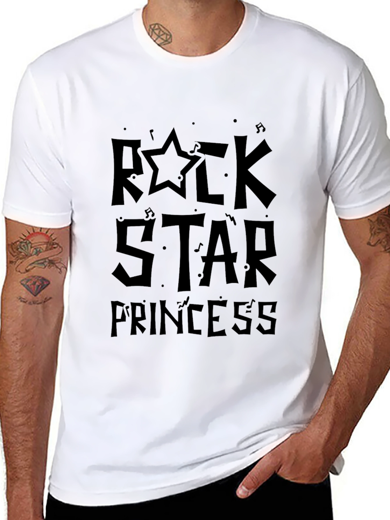 Rock Star Princess Graphic Tee - Black