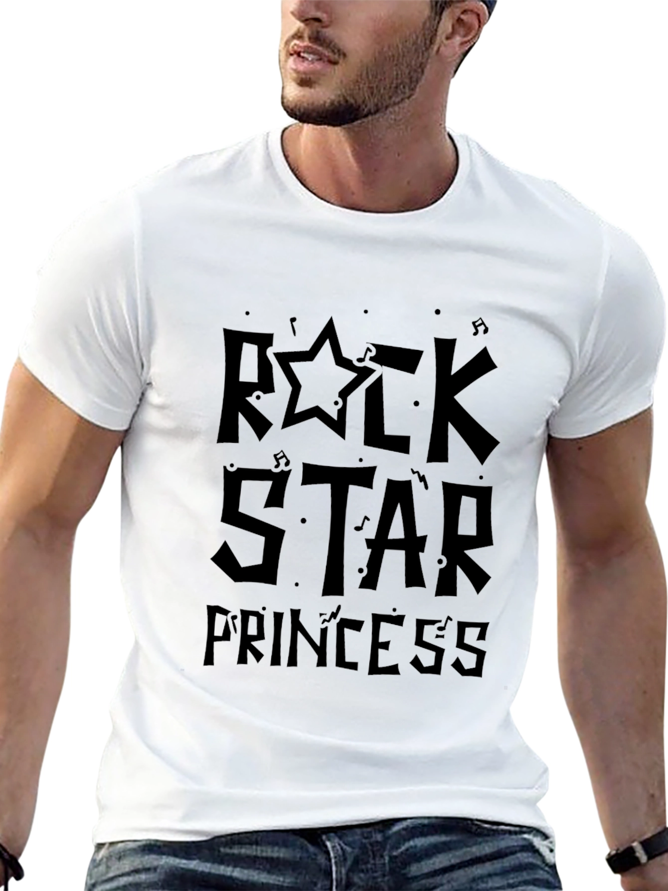 Rock Star Princess Graphic Tee - Black