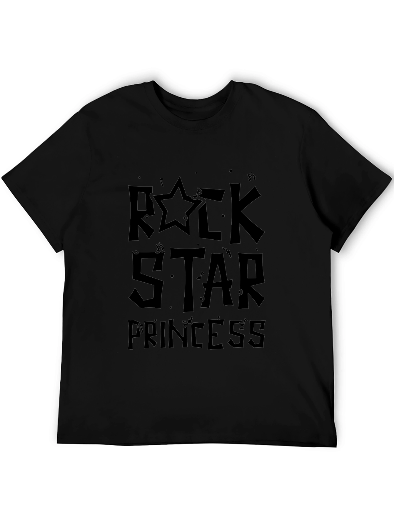Rock Star Princess Graphic Tee - Black
