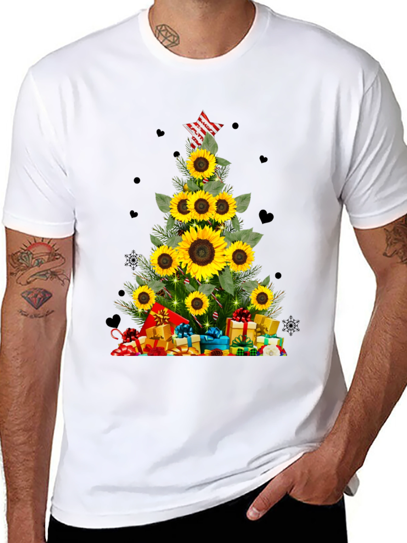 Sunflower Christmas Tree T-Shirt
