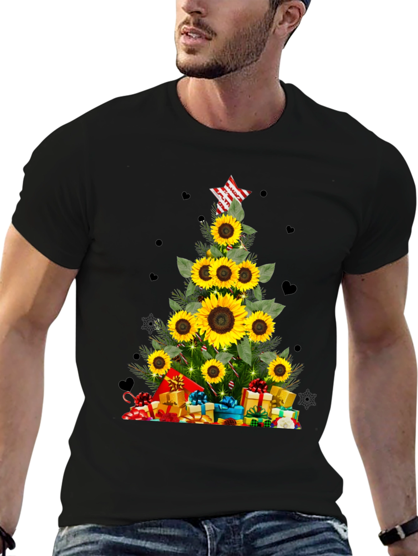 Sunflower Christmas Tree T-Shirt
