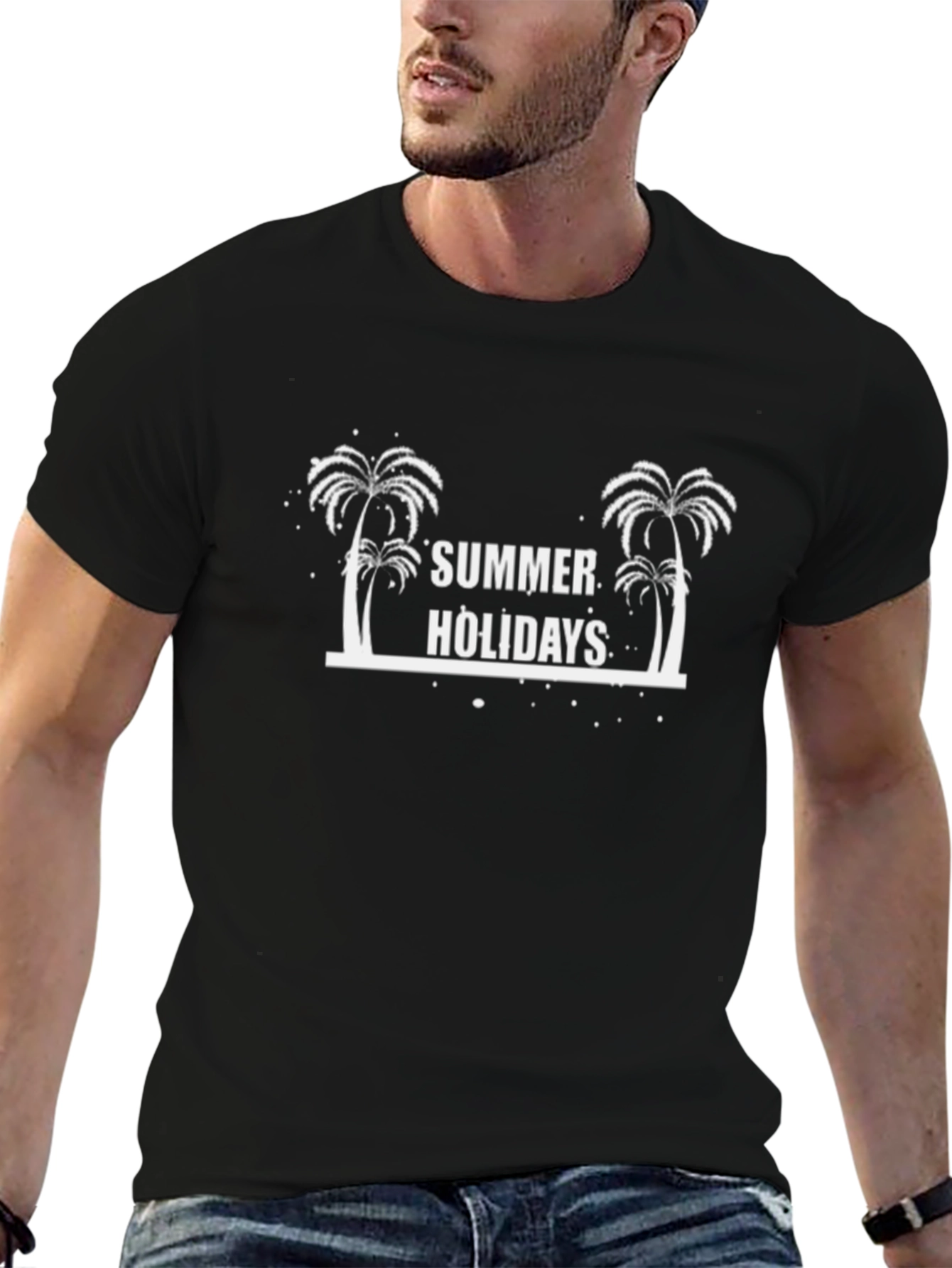 Summer Holidays Palm Tree Graphic T-Shirt