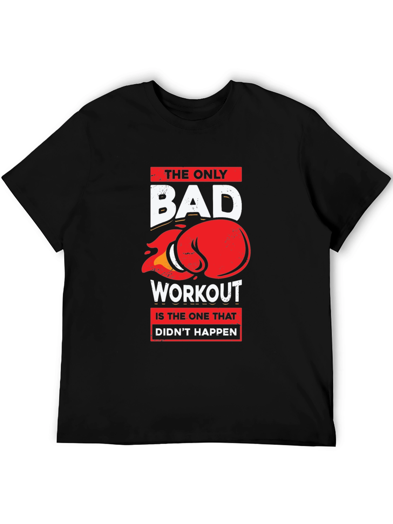 Workout Motivation Graphic Tee - Black