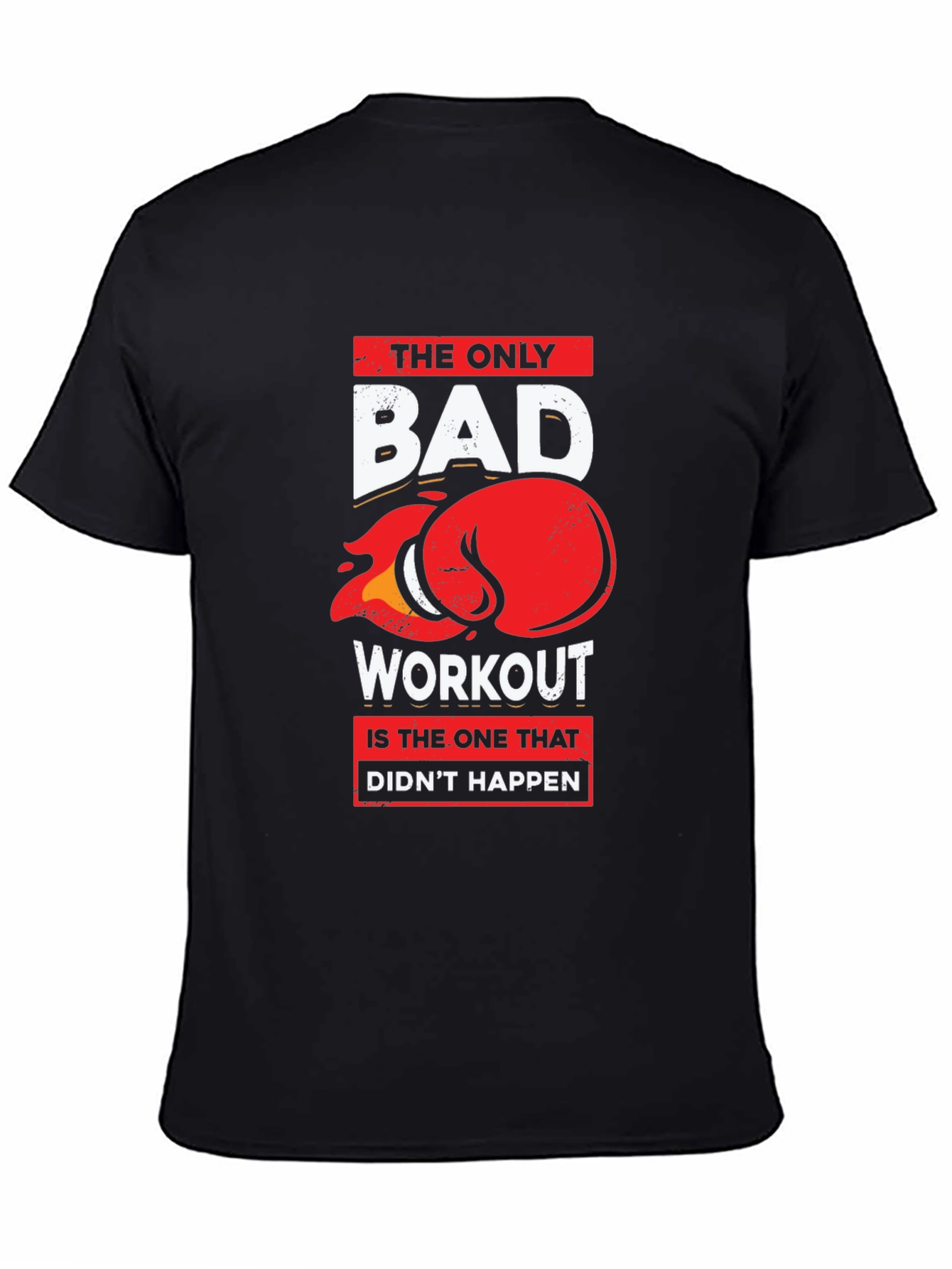 Workout Motivation Graphic Tee - Black