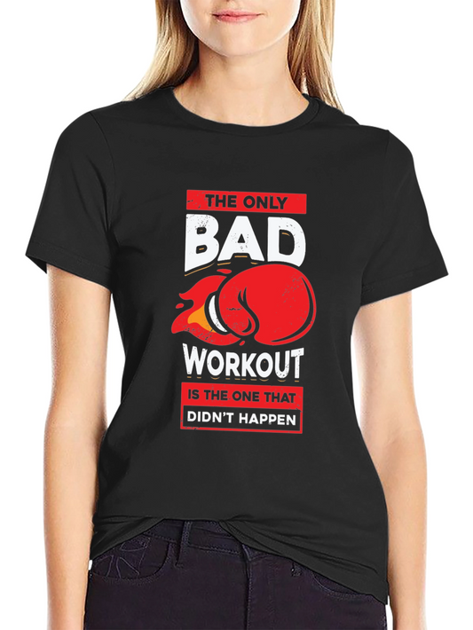 Workout Motivation Graphic Tee - Black