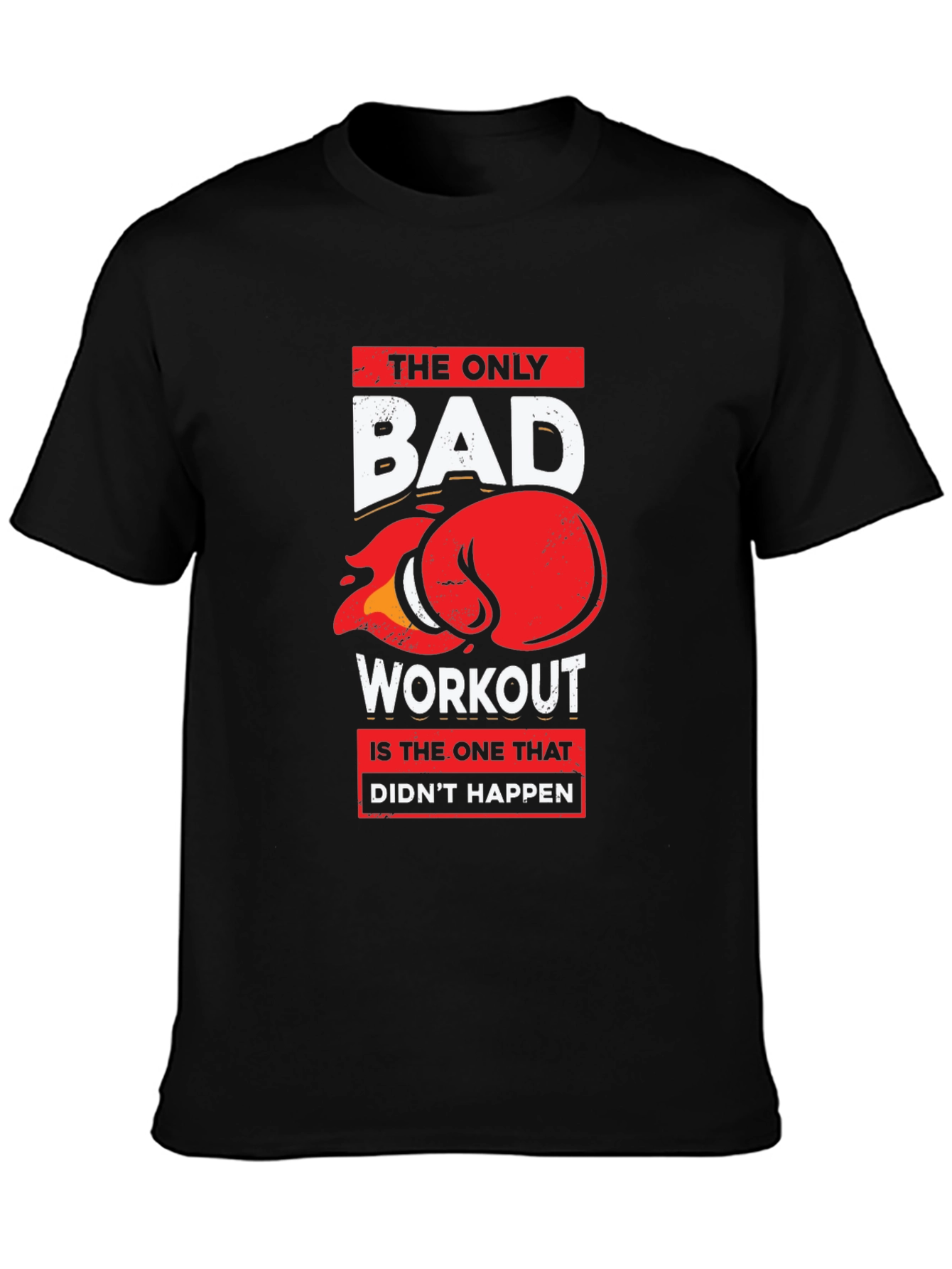 Workout Motivation Graphic Tee - Black