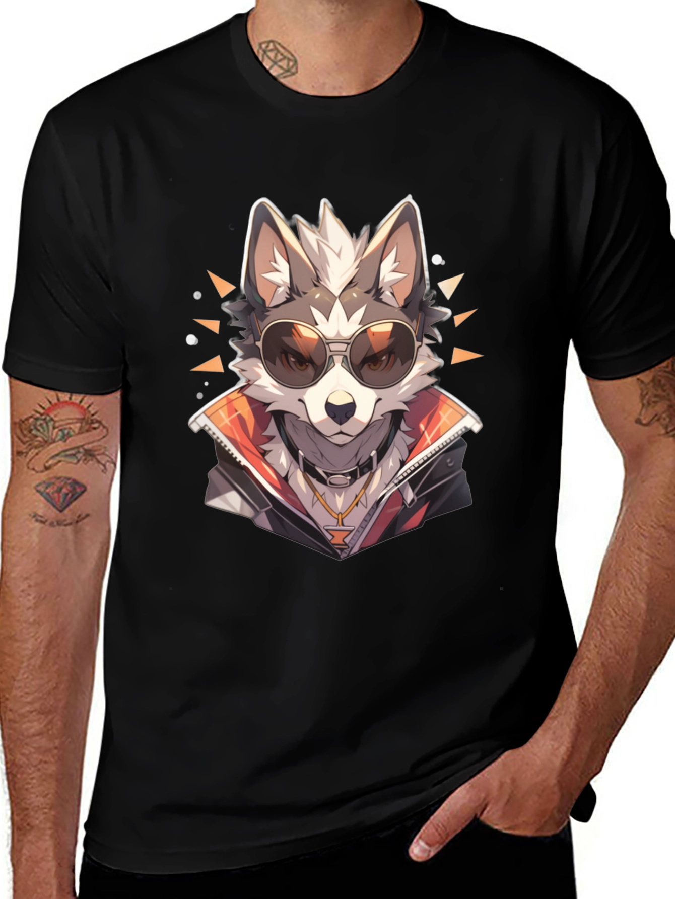 Cool Wolf Graphic Tee - Modern Streetwear Style