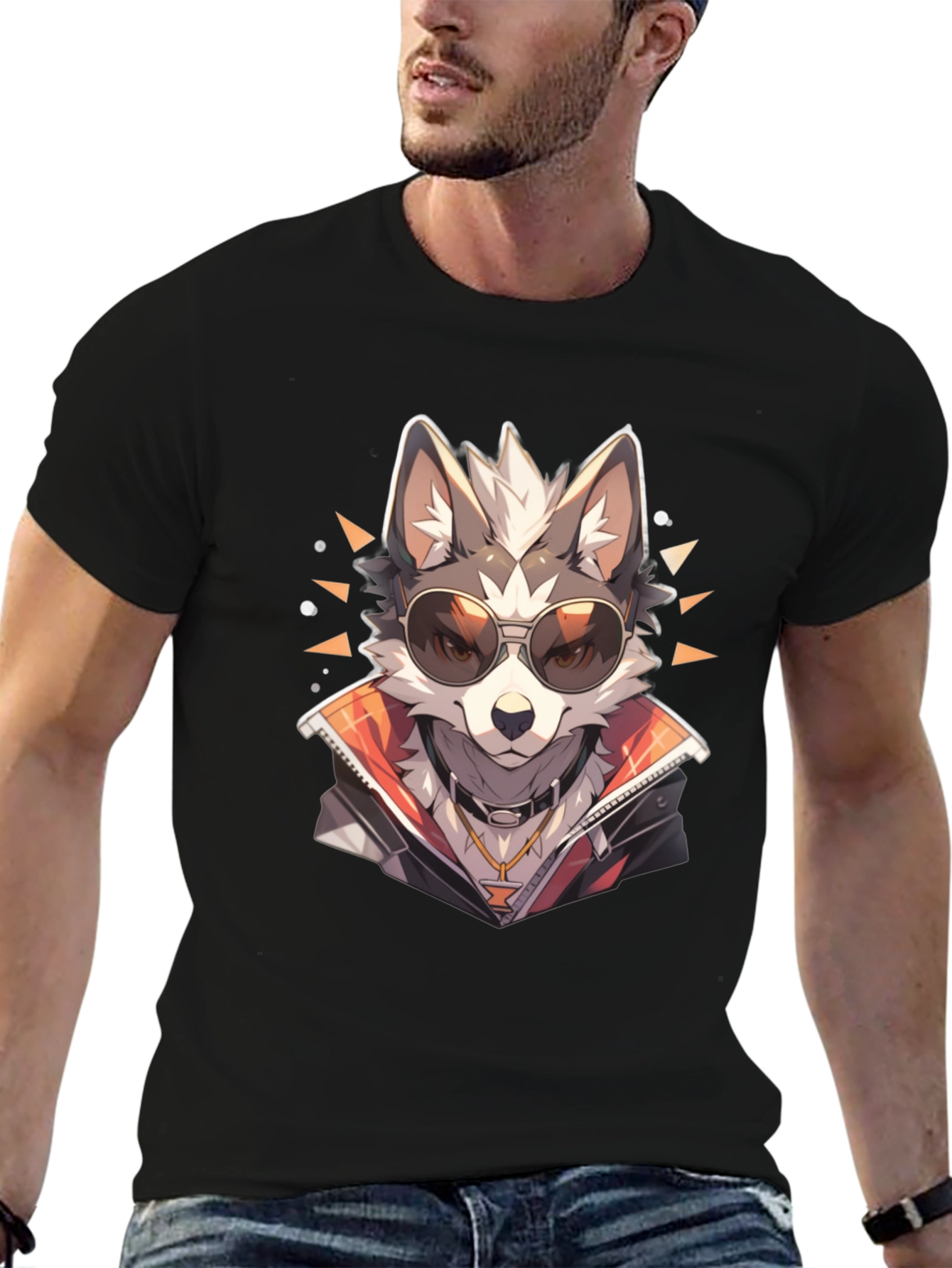 Cool Wolf Graphic Tee - Modern Streetwear Style