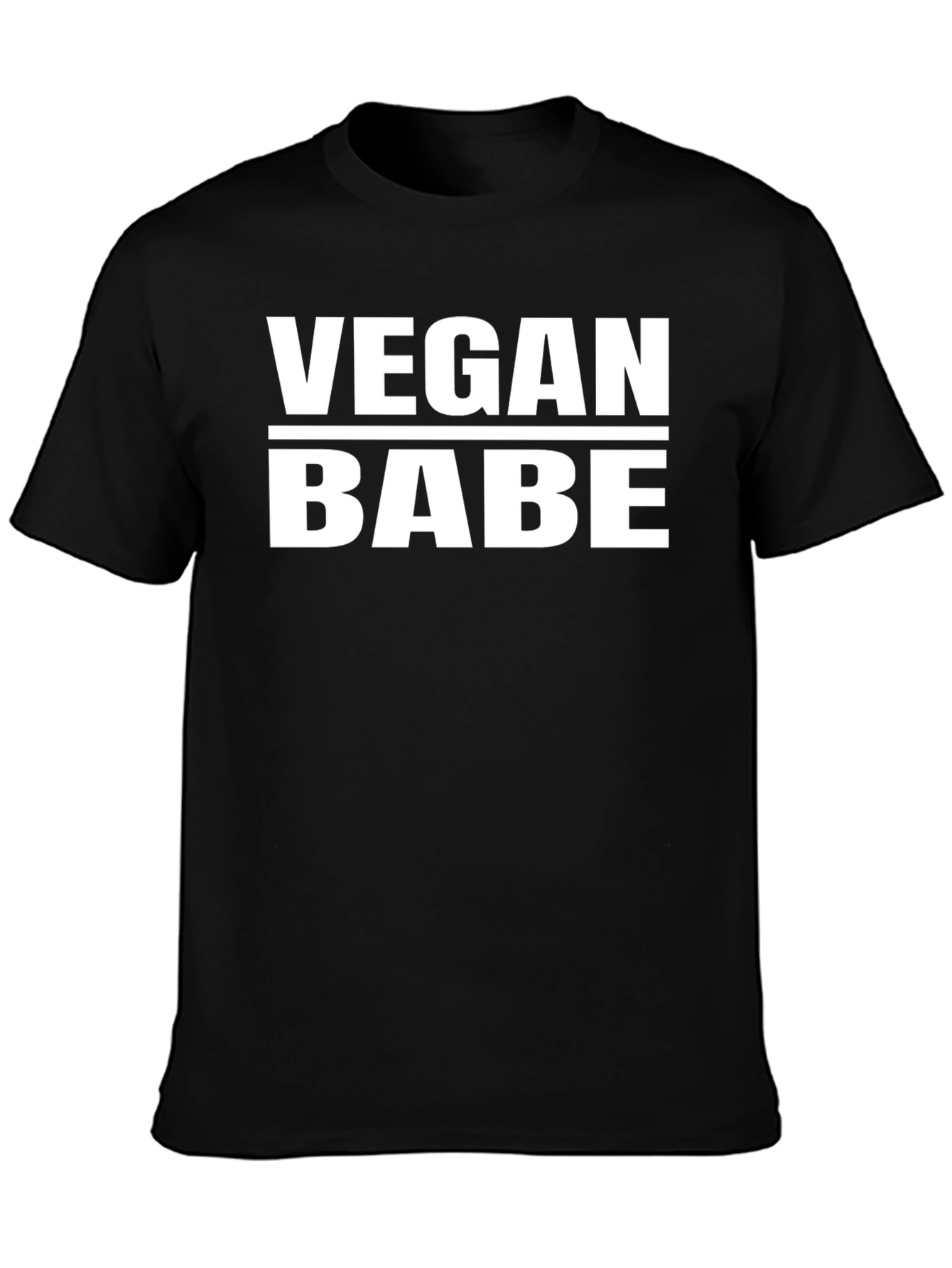 Vegan Babe Graphic Tee - Unisex Black T-Shirt
