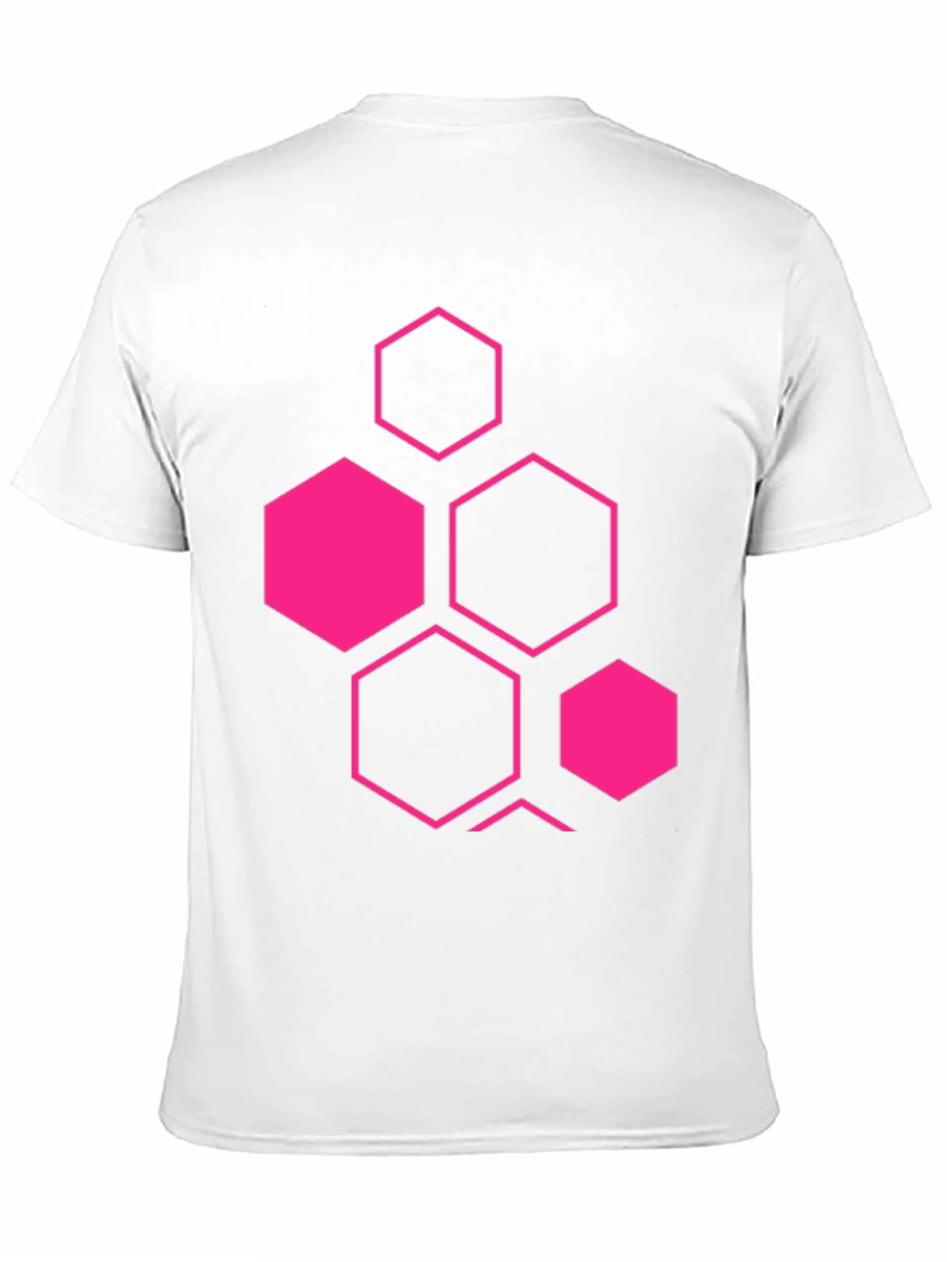 Geometric Hexagon Graphic Black T-Shirt