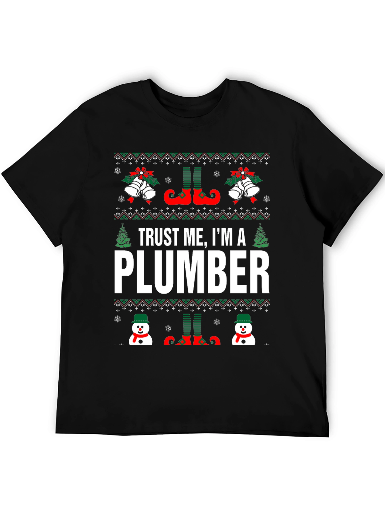 Trust Me Im A Plumber Christmas Graphic Tee