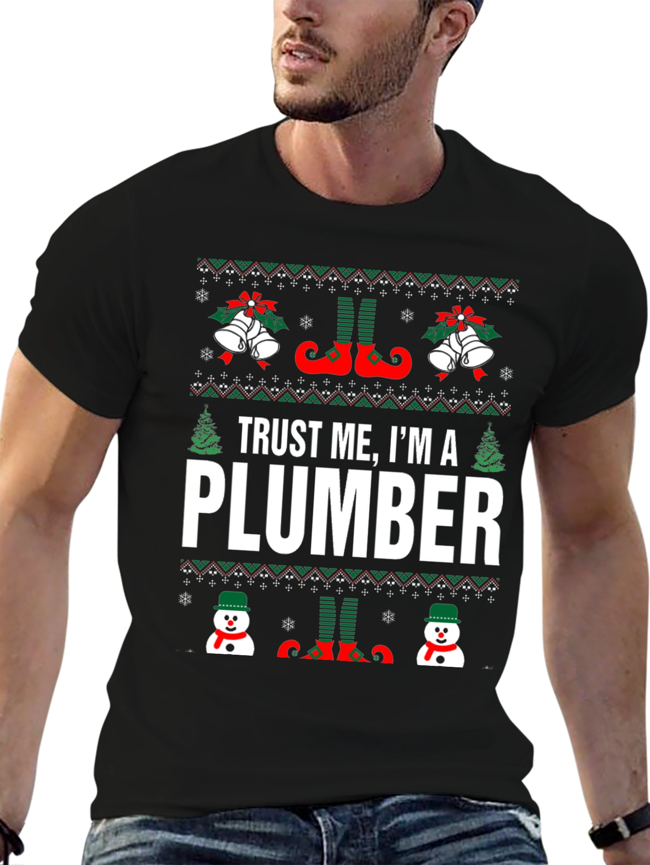 Trust Me Im A Plumber Christmas Graphic Tee
