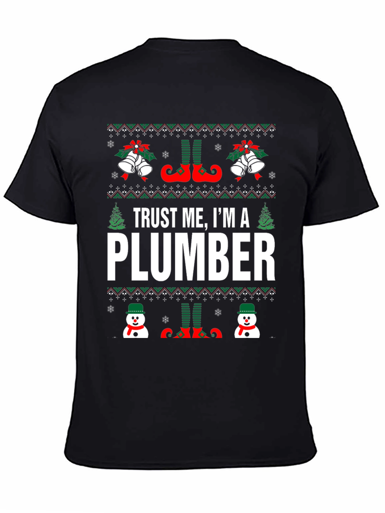 Trust Me Im A Plumber Christmas Graphic Tee
