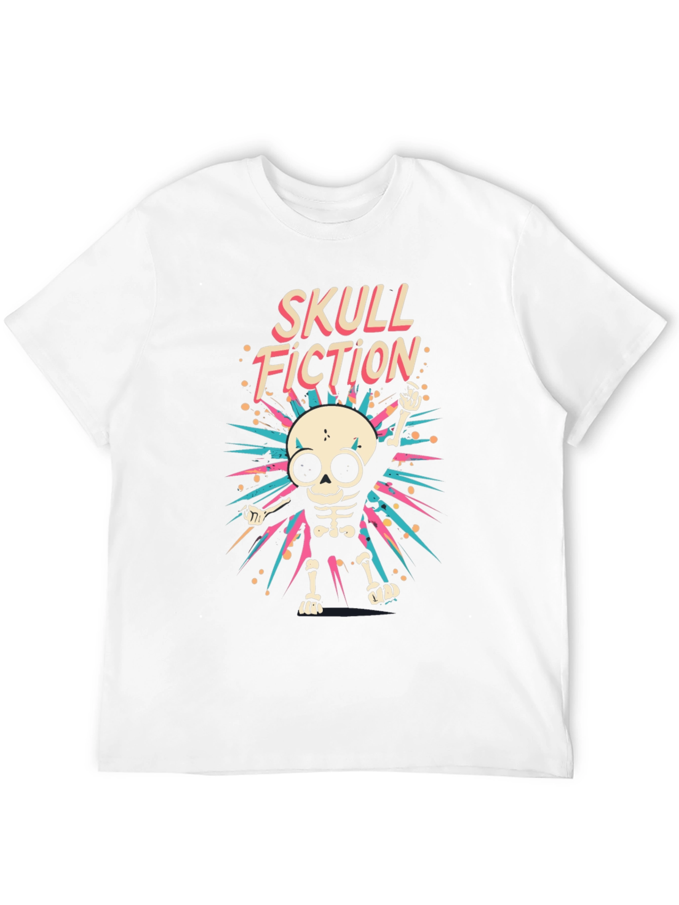 Skull Fiction Graphic Tee - Mens Black T-Shirt