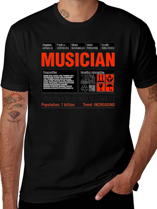 Musician Biological Classification Graphic T-Shirt