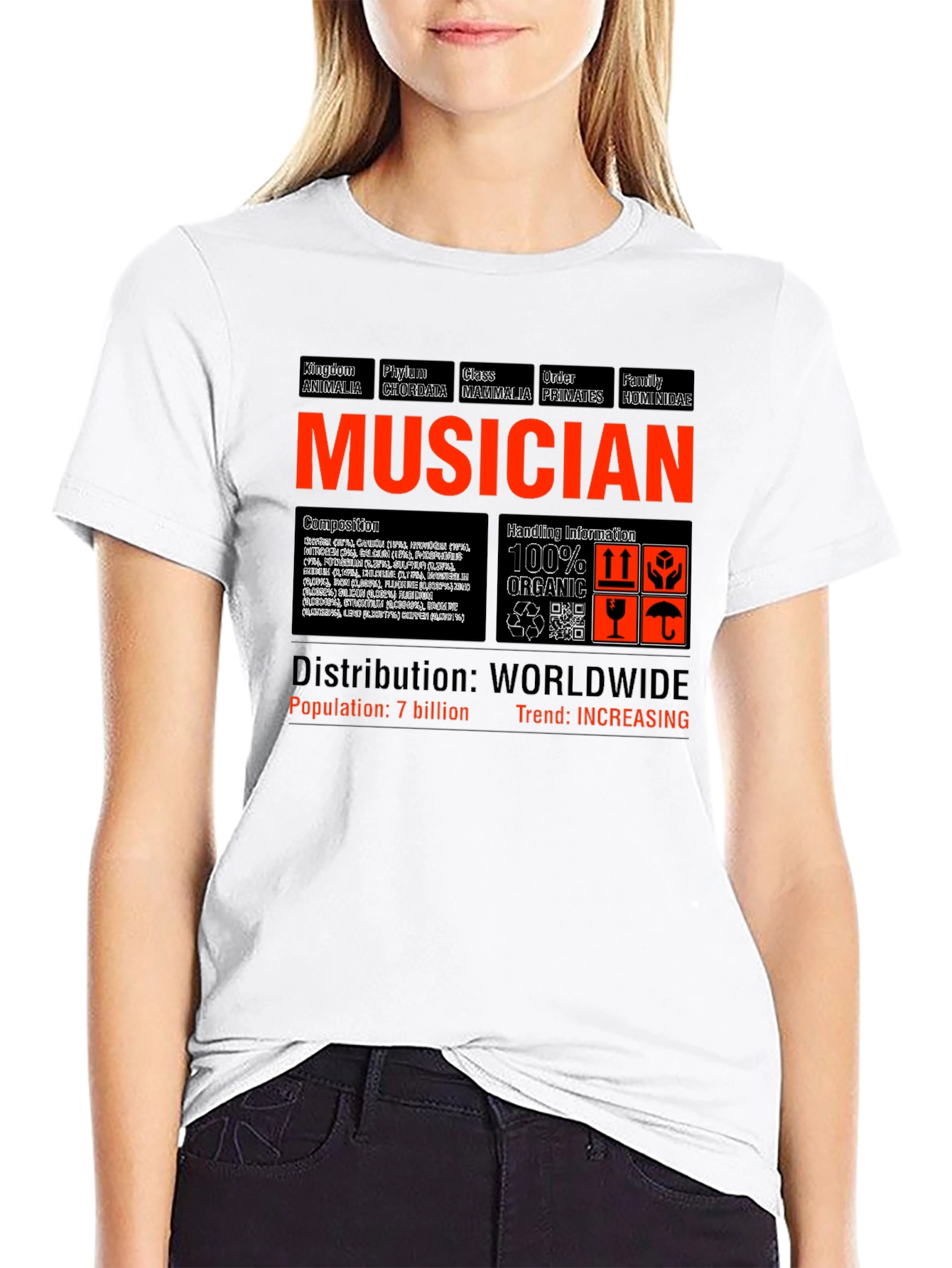 Musician Biological Classification Graphic T-Shirt