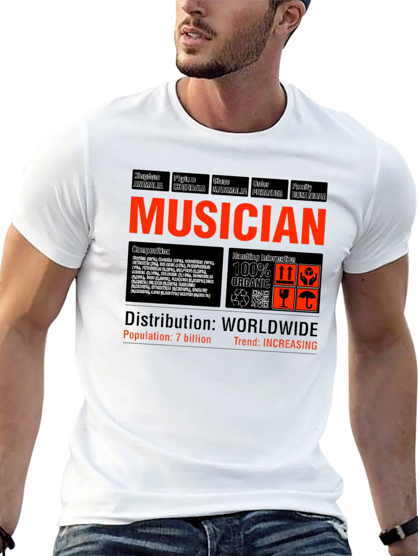 Musician Biological Classification Graphic T-Shirt