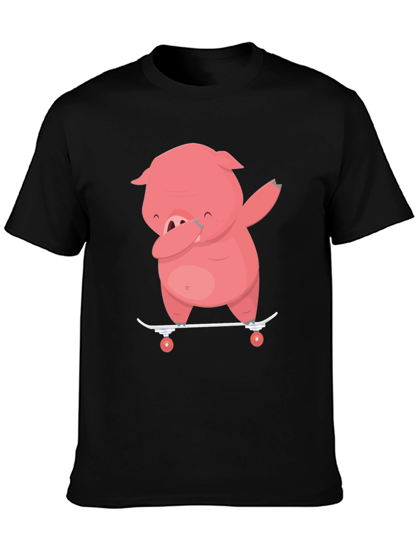Dabbing Pig Skateboard T-Shirt - Funny Cartoon Tee