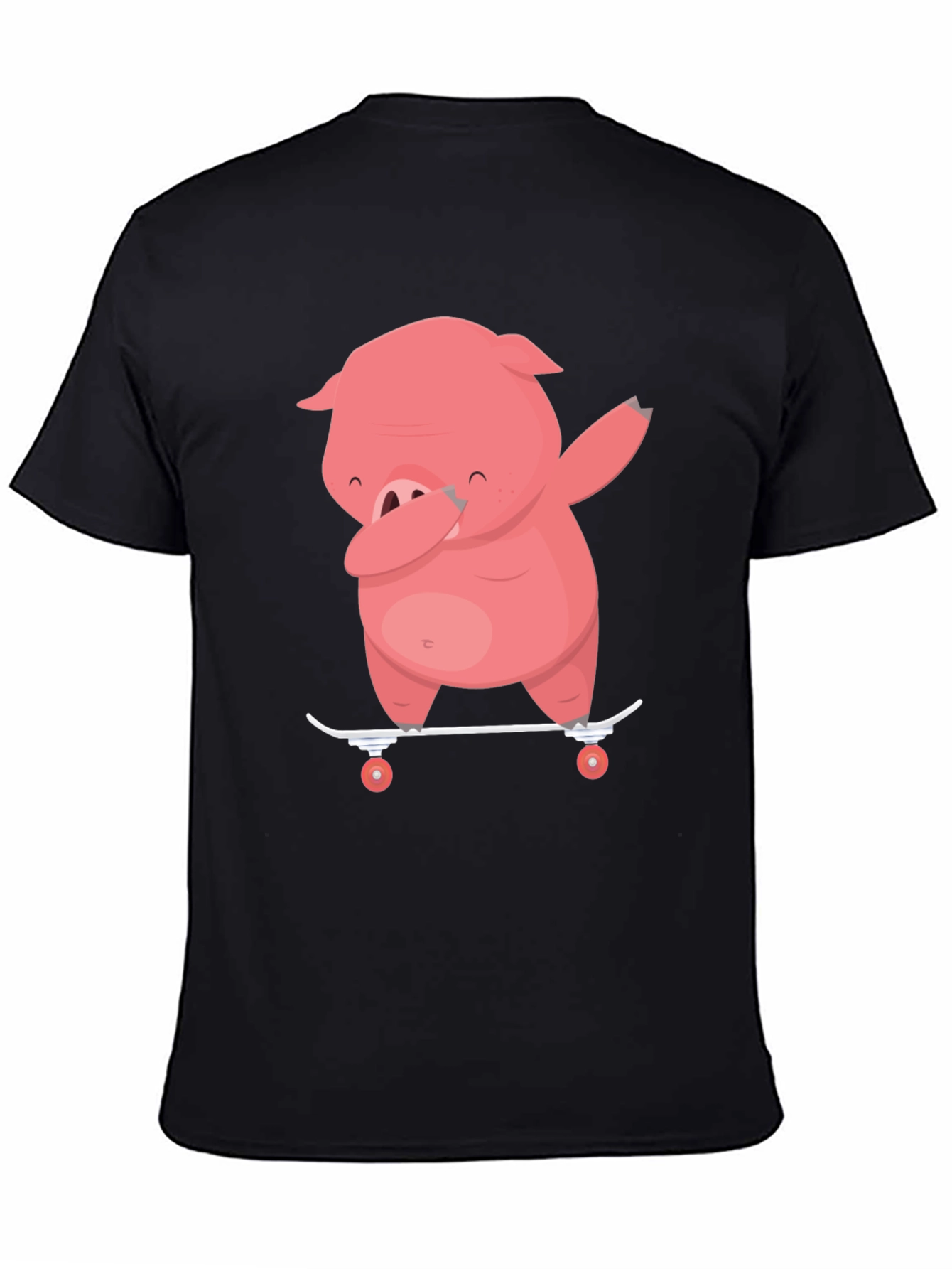 Dabbing Pig Skateboard T-Shirt - Funny Cartoon Tee