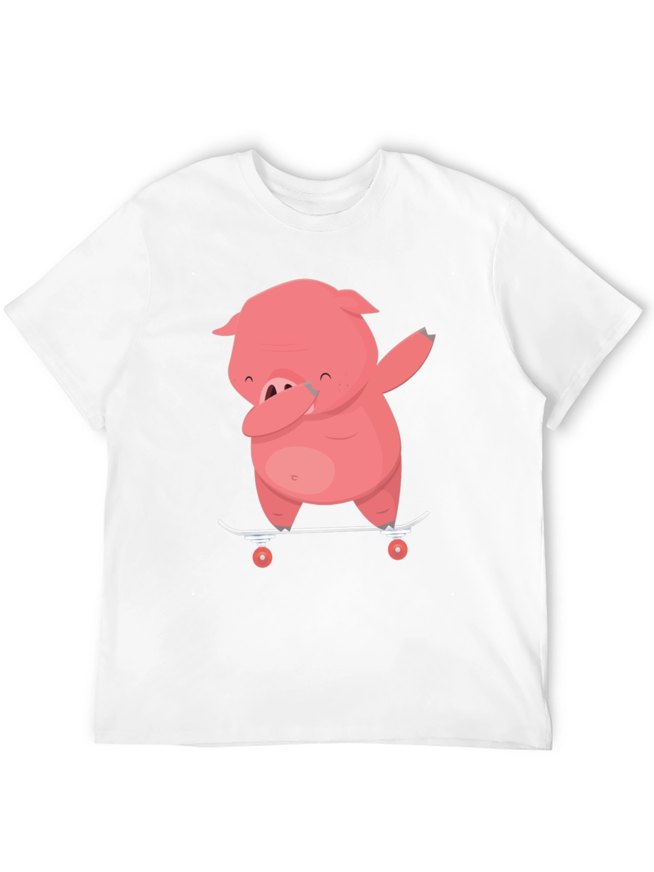 Dabbing Pig Skateboard T-Shirt - Funny Cartoon Tee