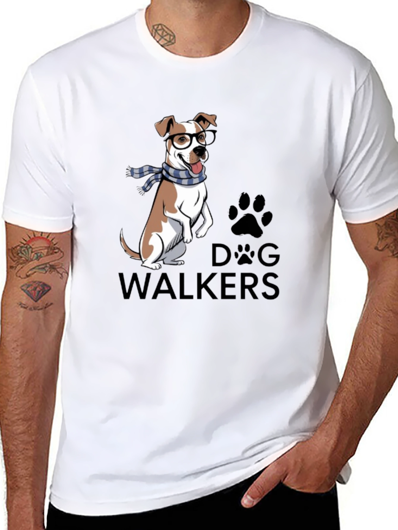Dog Walkers T-Shirt with Cute Dog Graphic