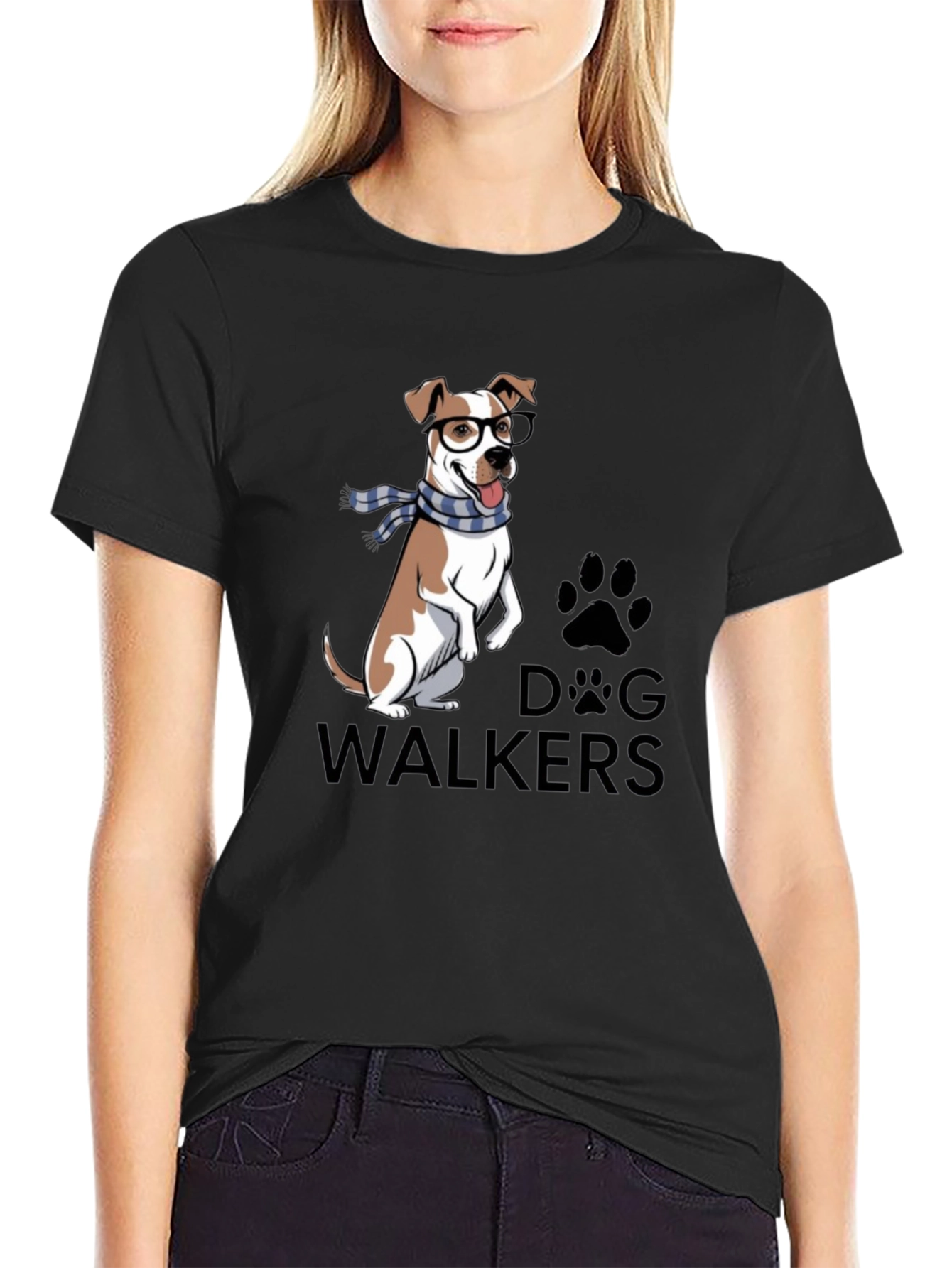 Dog Walkers T-Shirt with Cute Dog Graphic