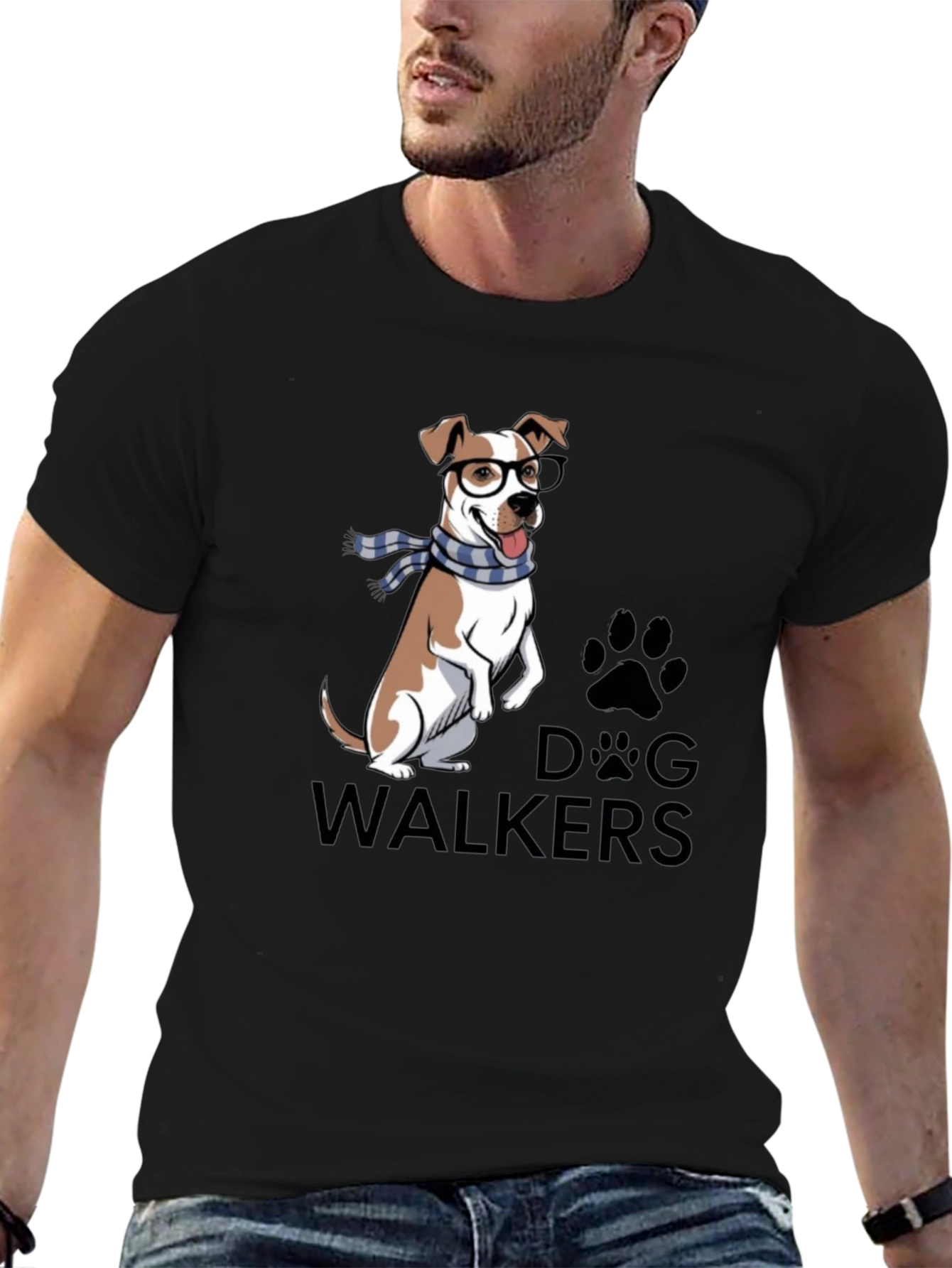 Dog Walkers T-Shirt with Cute Dog Graphic