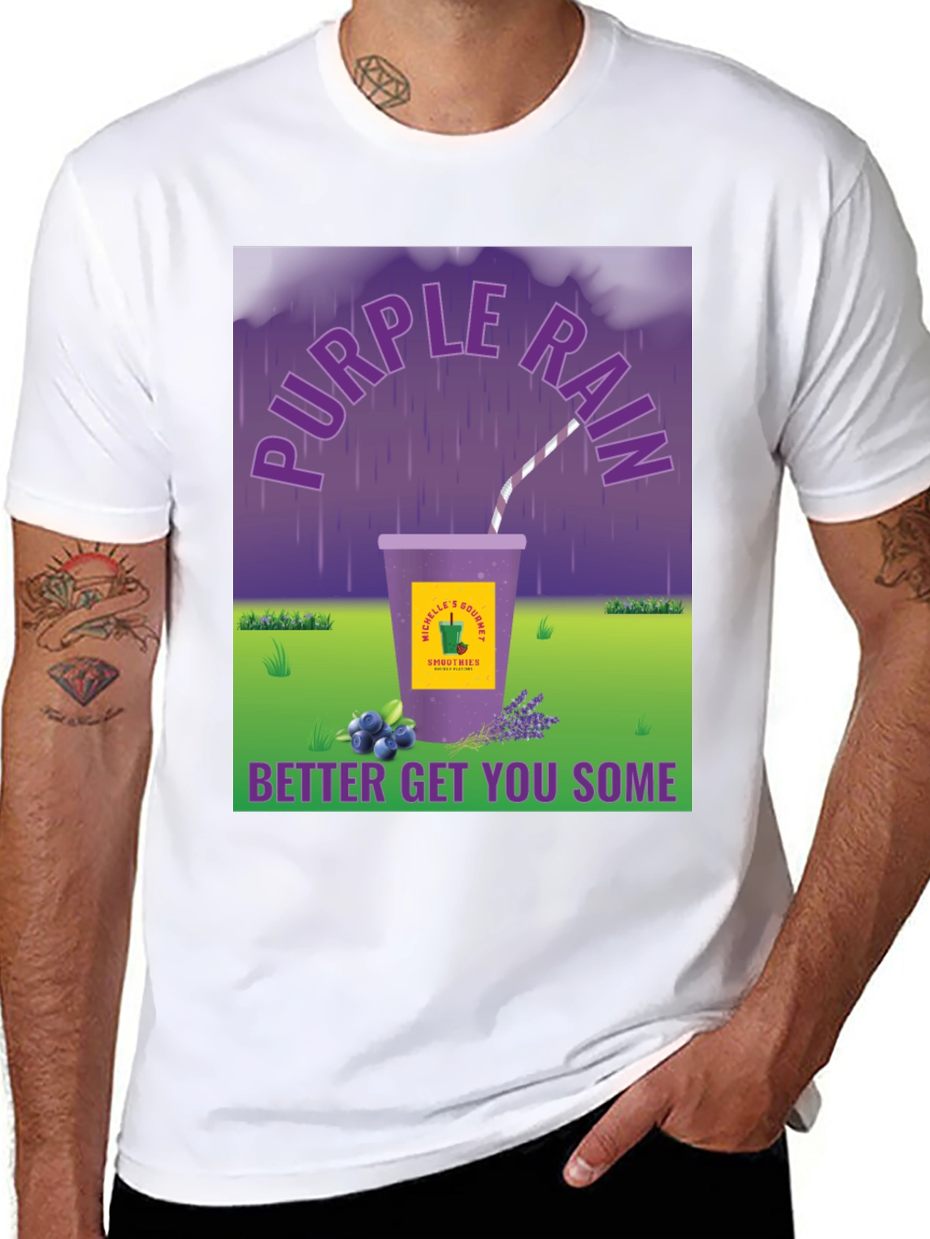 Purple Rain Smoothie Graphic Tee