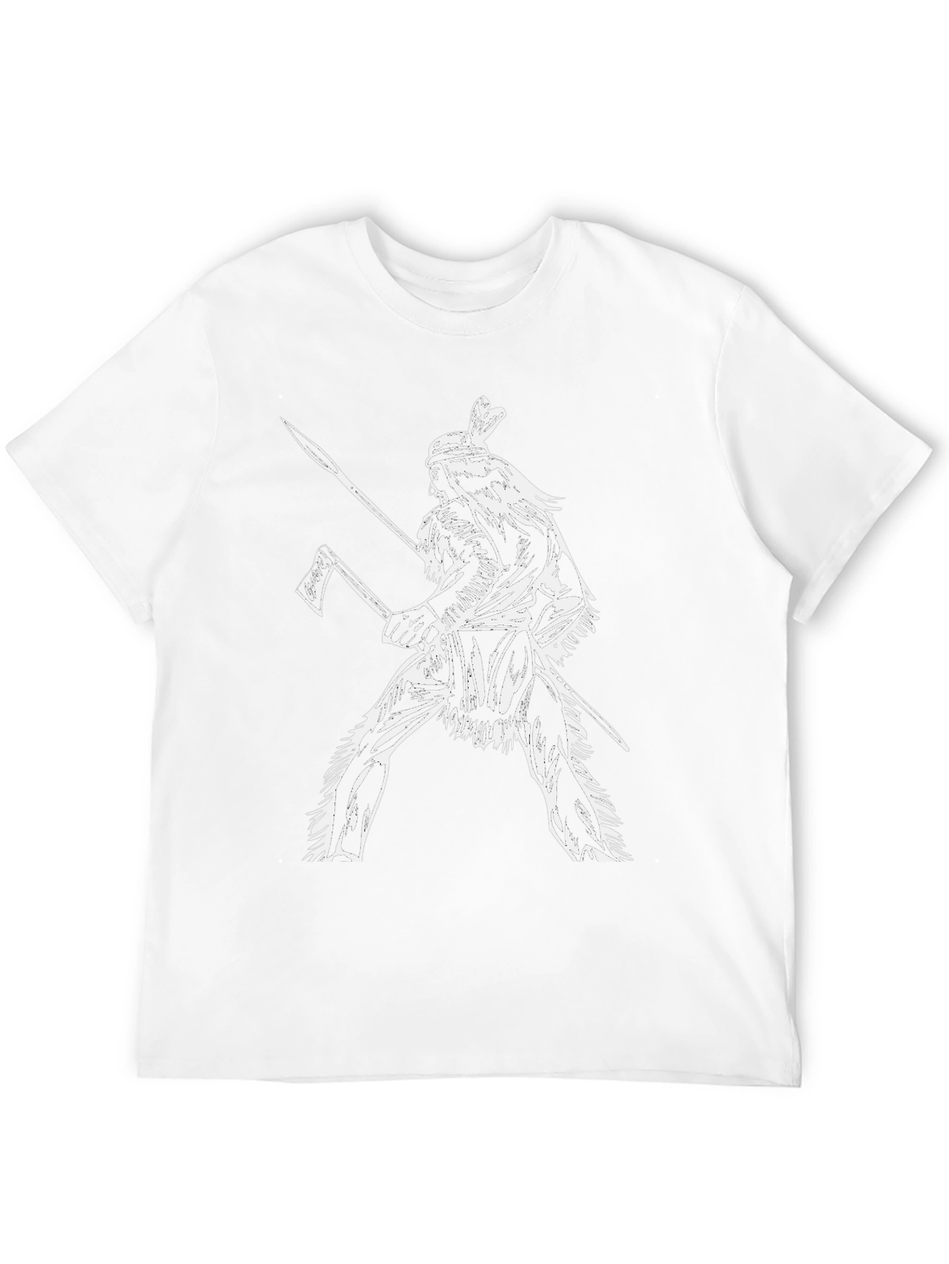 Native American Warrior Graphic T-Shirt