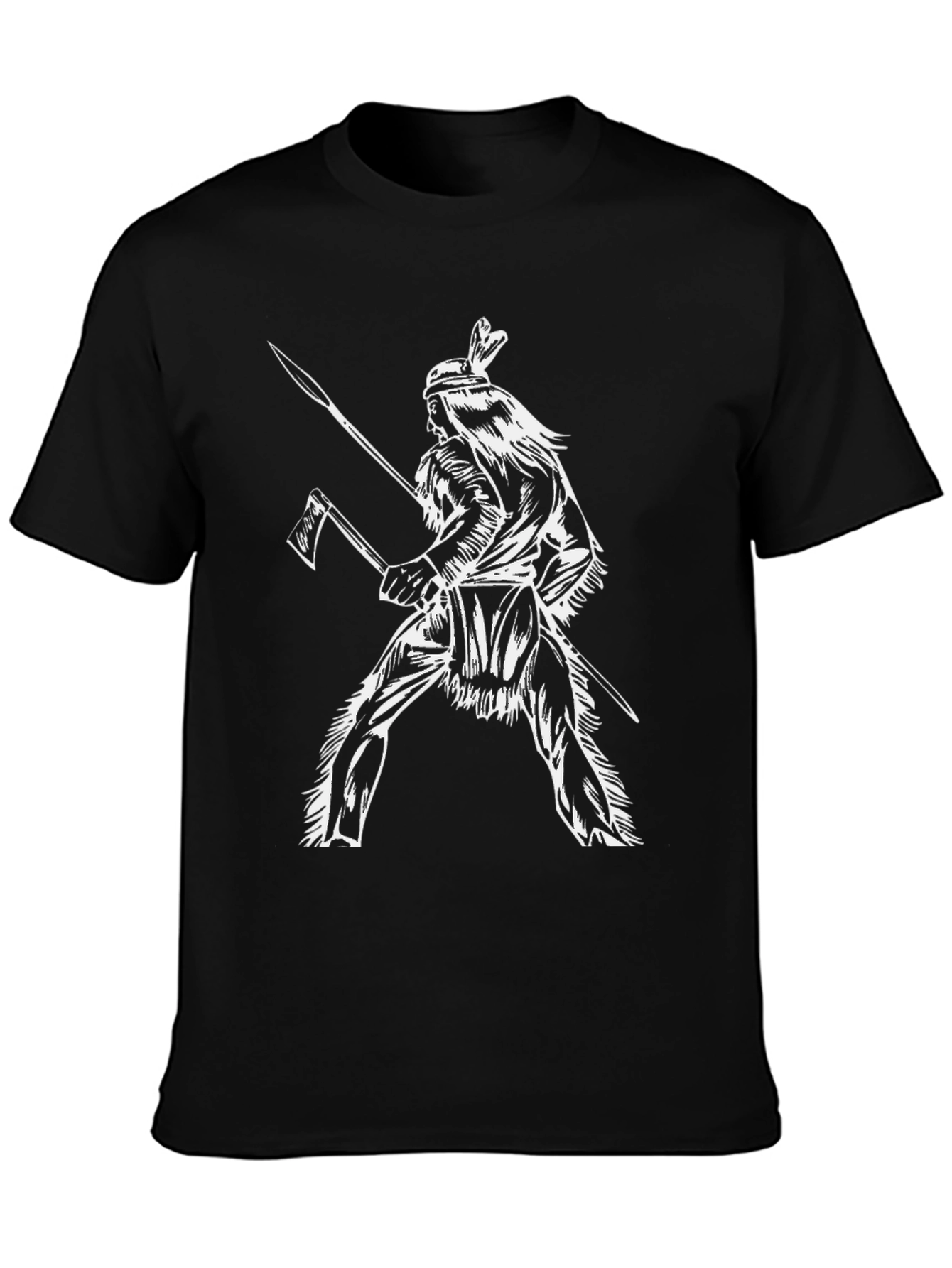 Native American Warrior Graphic T-Shirt
