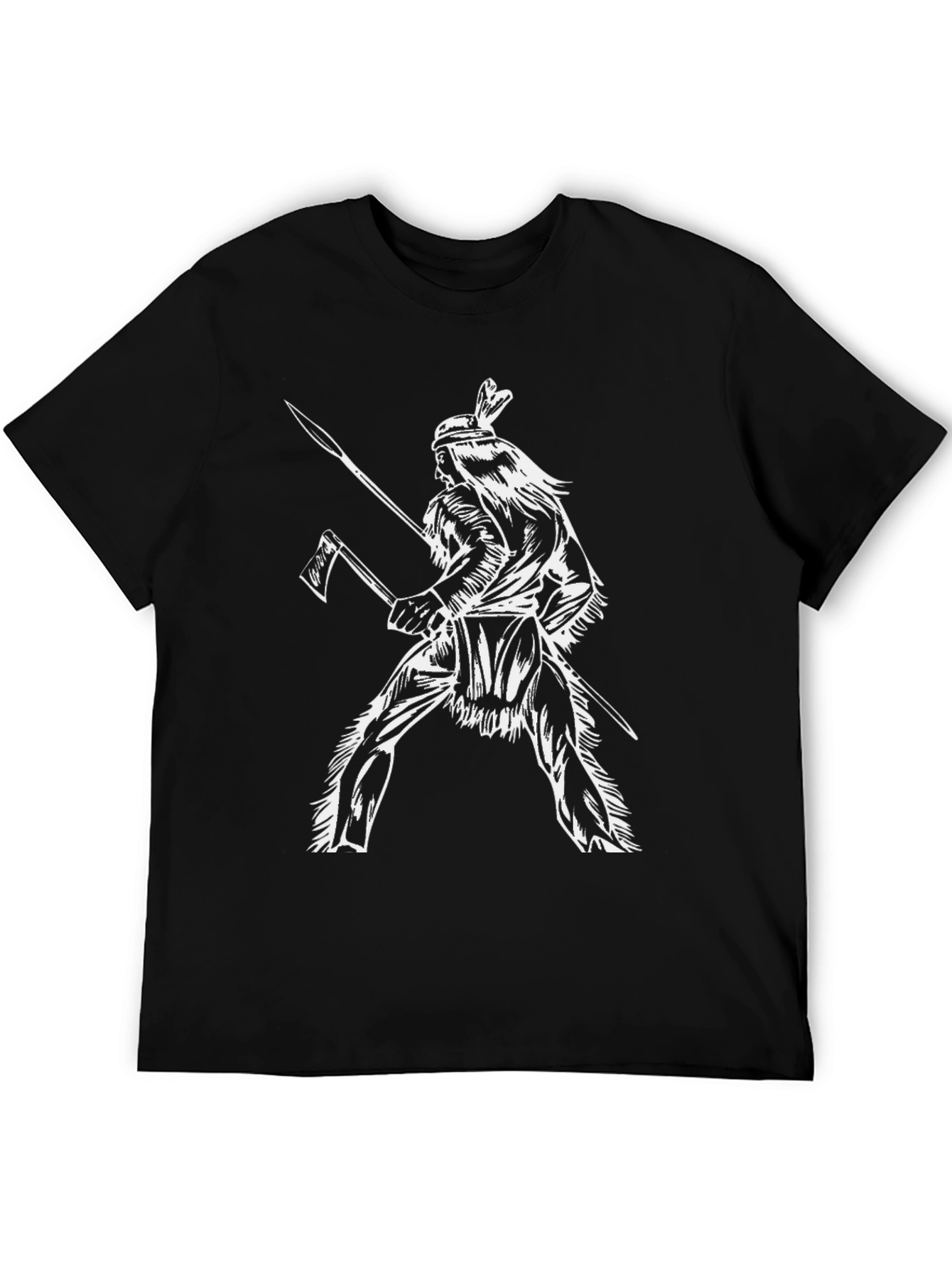 Native American Warrior Graphic T-Shirt