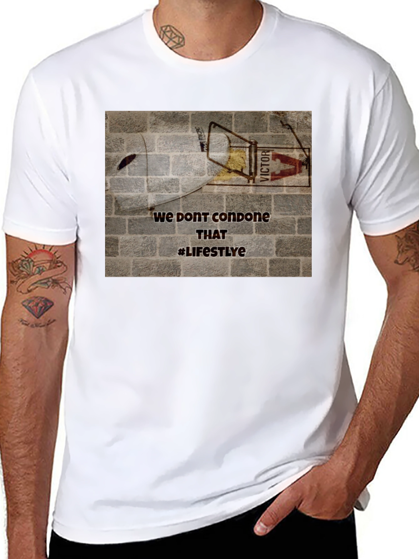 Edgy Graphic Tee: We Dont Condone That Lifestyle