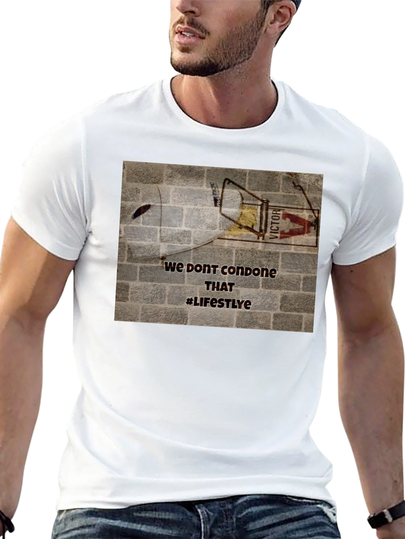Edgy Graphic Tee: We Dont Condone That Lifestyle