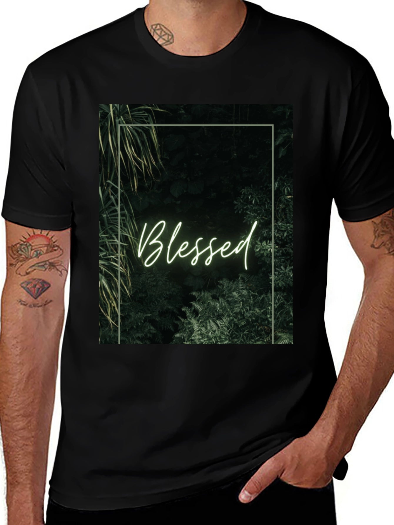 Blessed Nature Graphic Tee - Black