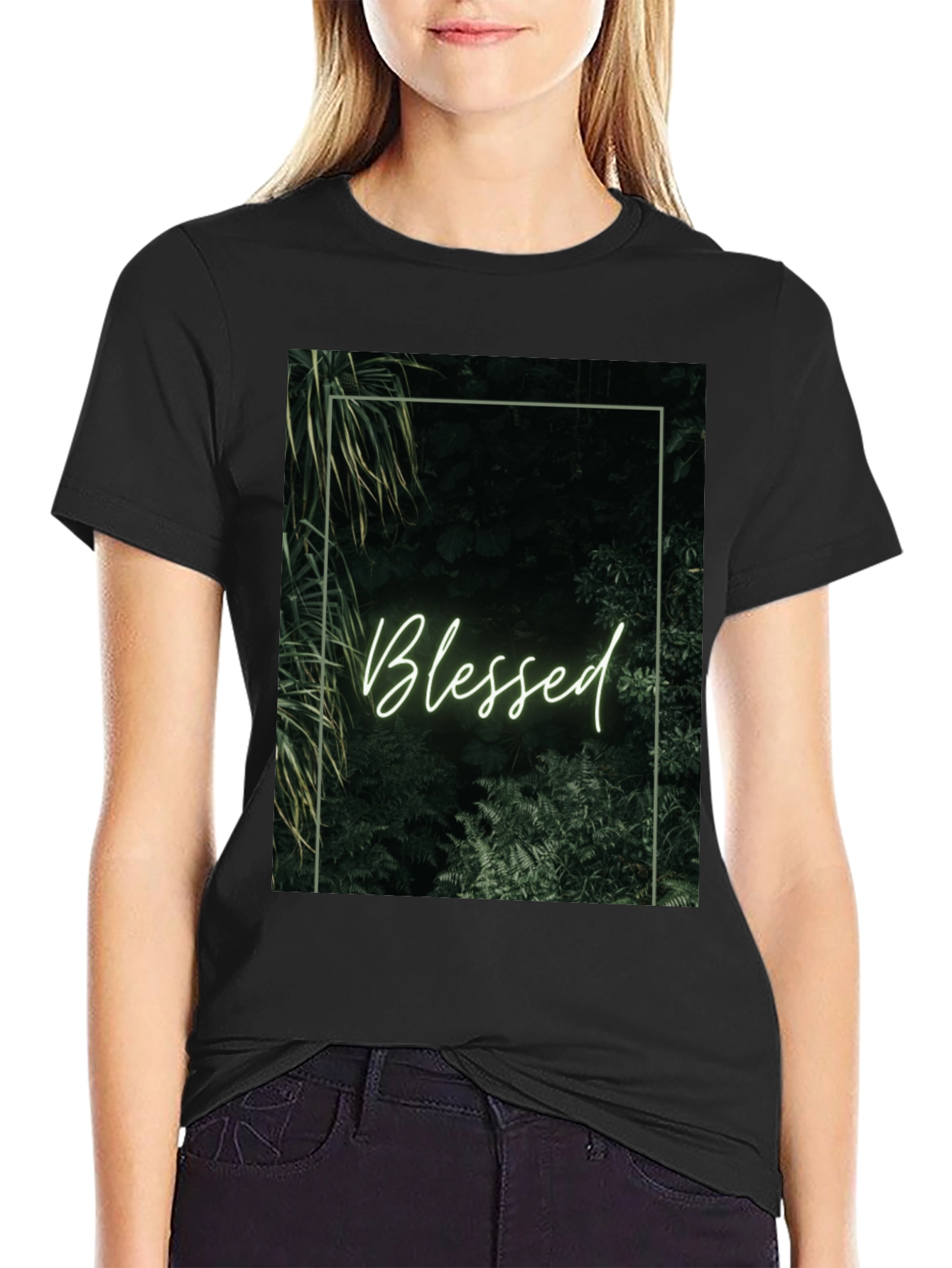 Blessed Nature Graphic Tee - Black