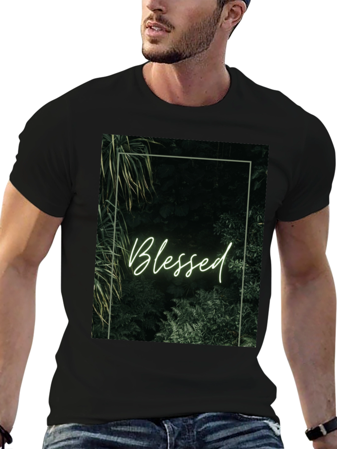 Blessed Nature Graphic Tee - Black