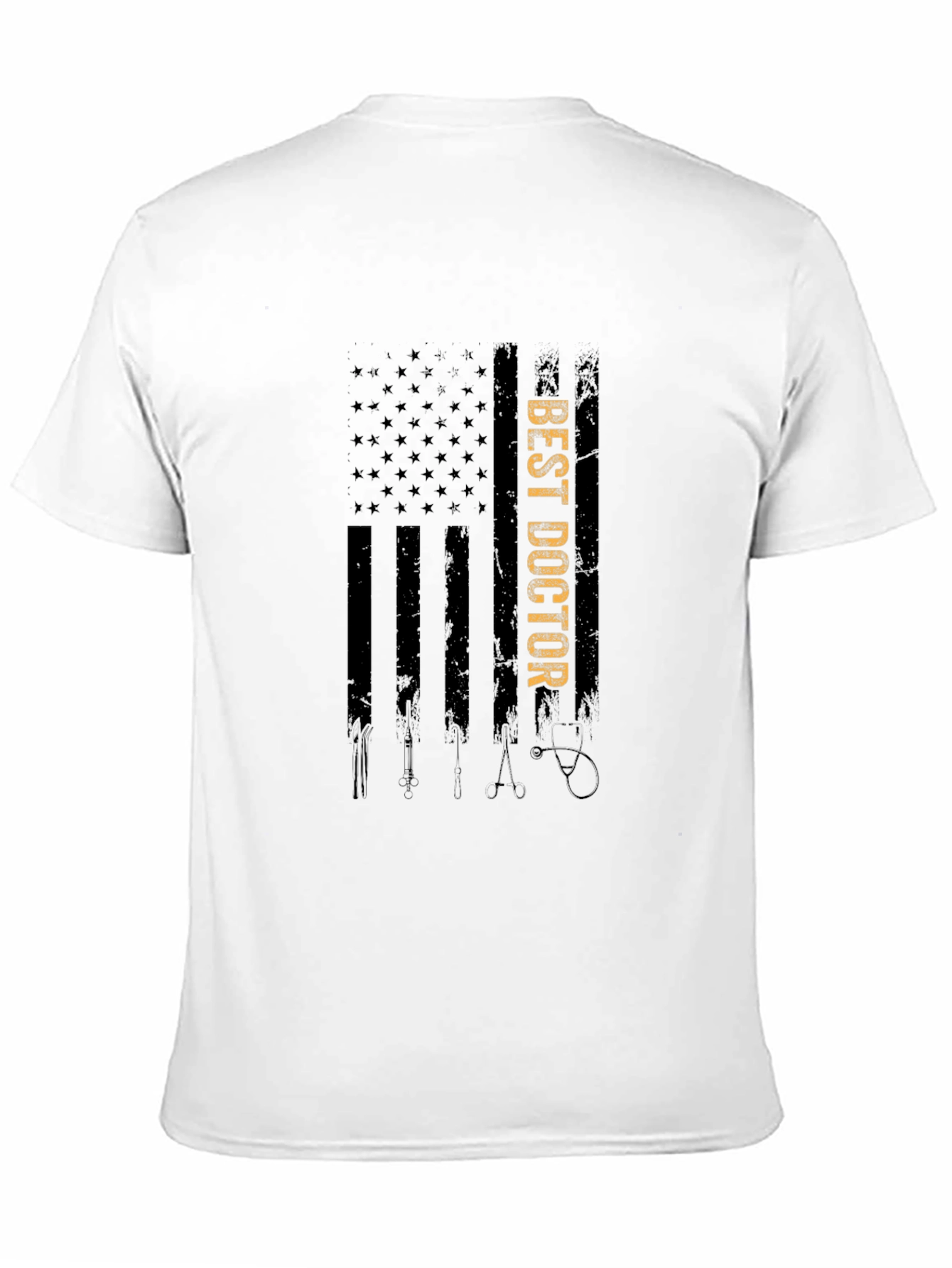 Best Doctor USA Flag Graphic T-Shirt