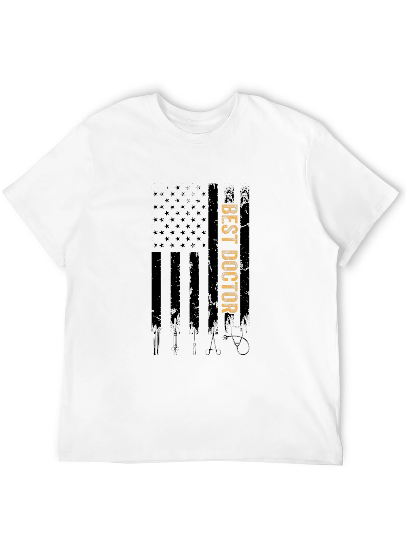 Best Doctor USA Flag Graphic T-Shirt