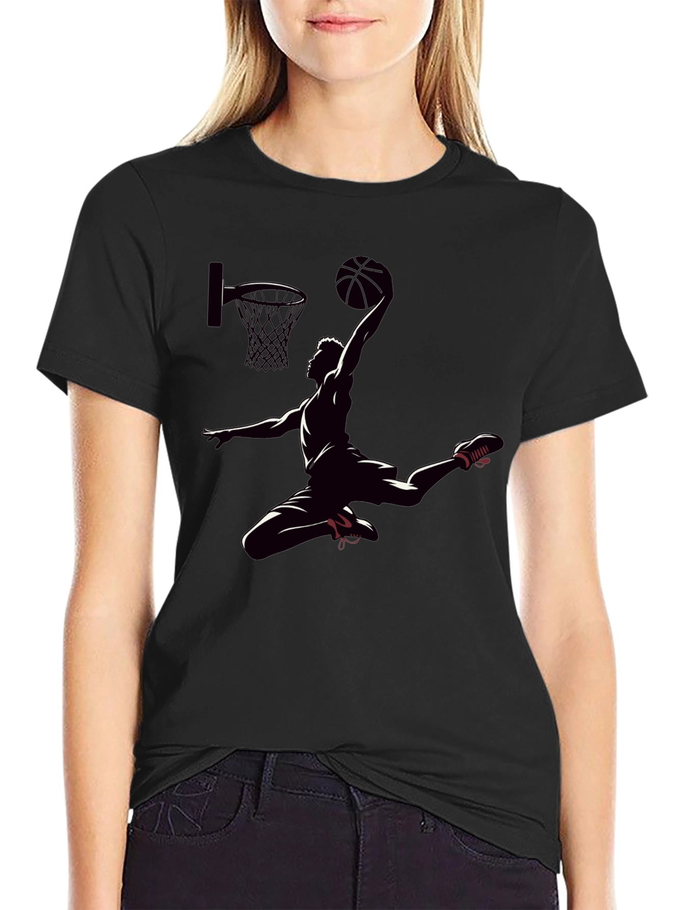 Basketball Dunk Graphic T-Shirt