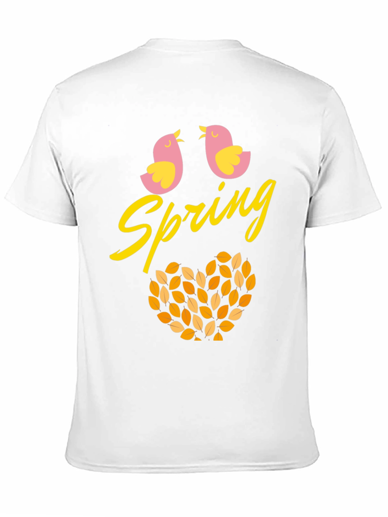Spring Birds Leaf Heart Graphic Tee