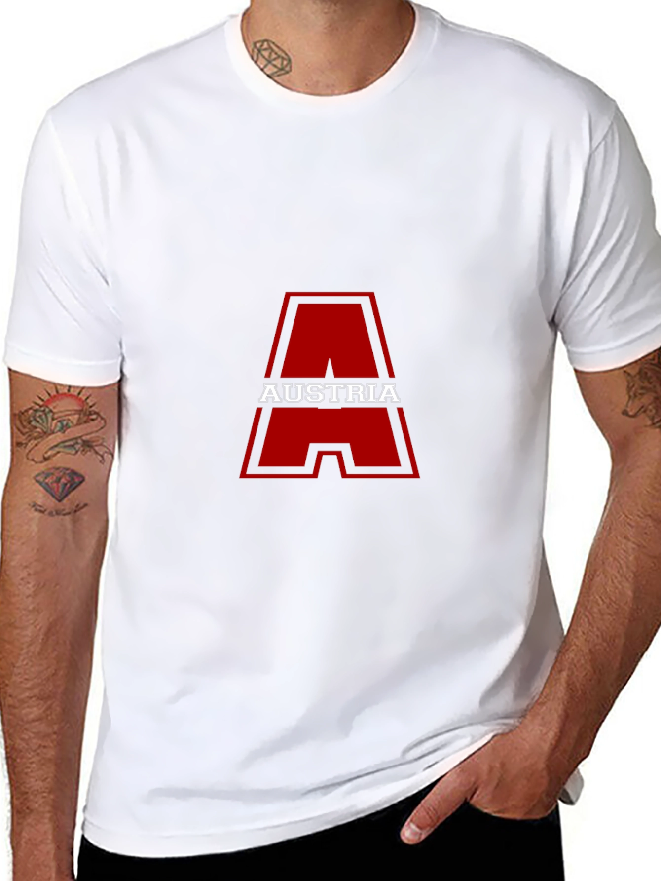 Austria Graphic Tee - Bold Letter A Design