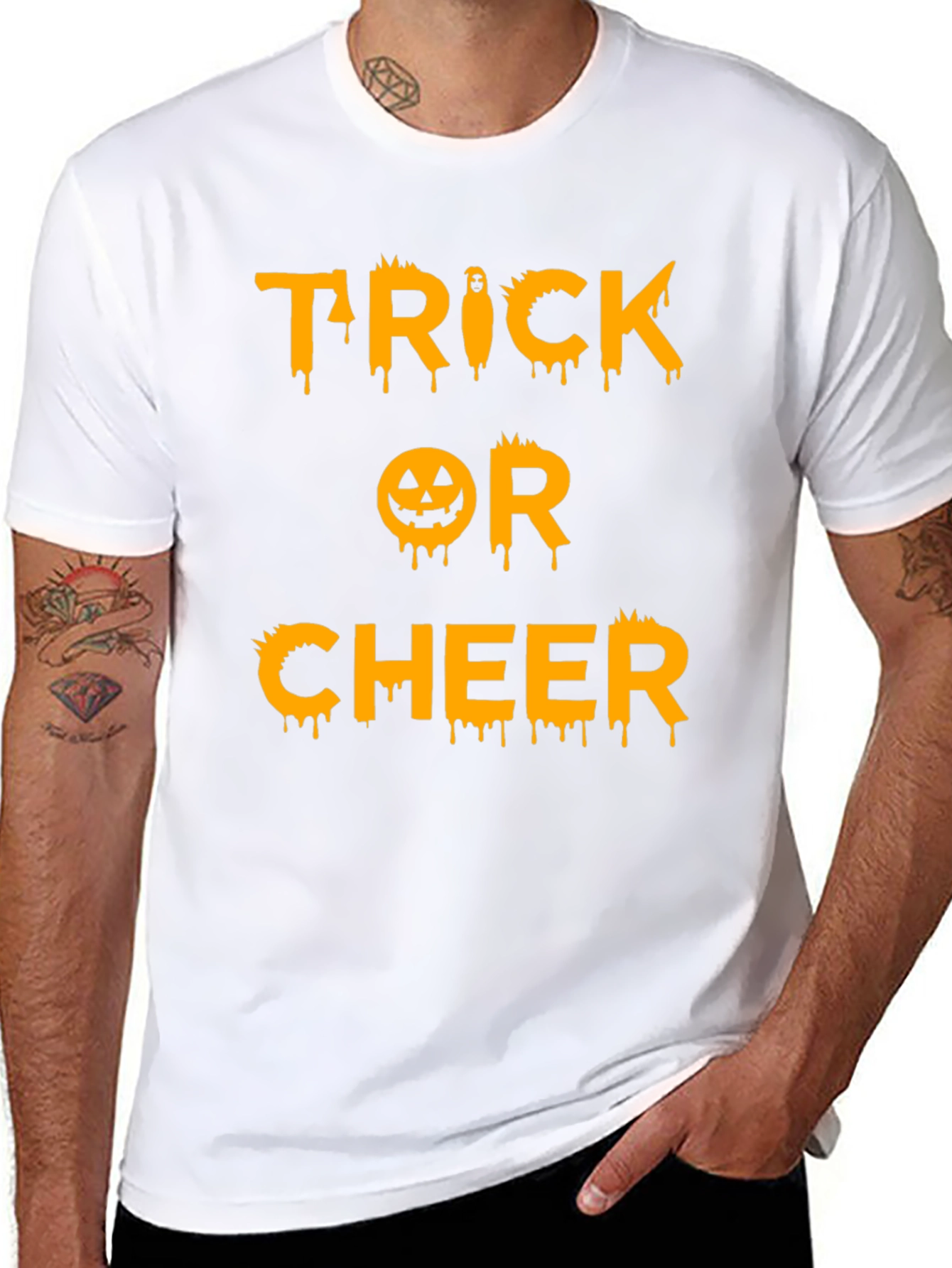 Trick or Cheer Halloween Graphic Tee