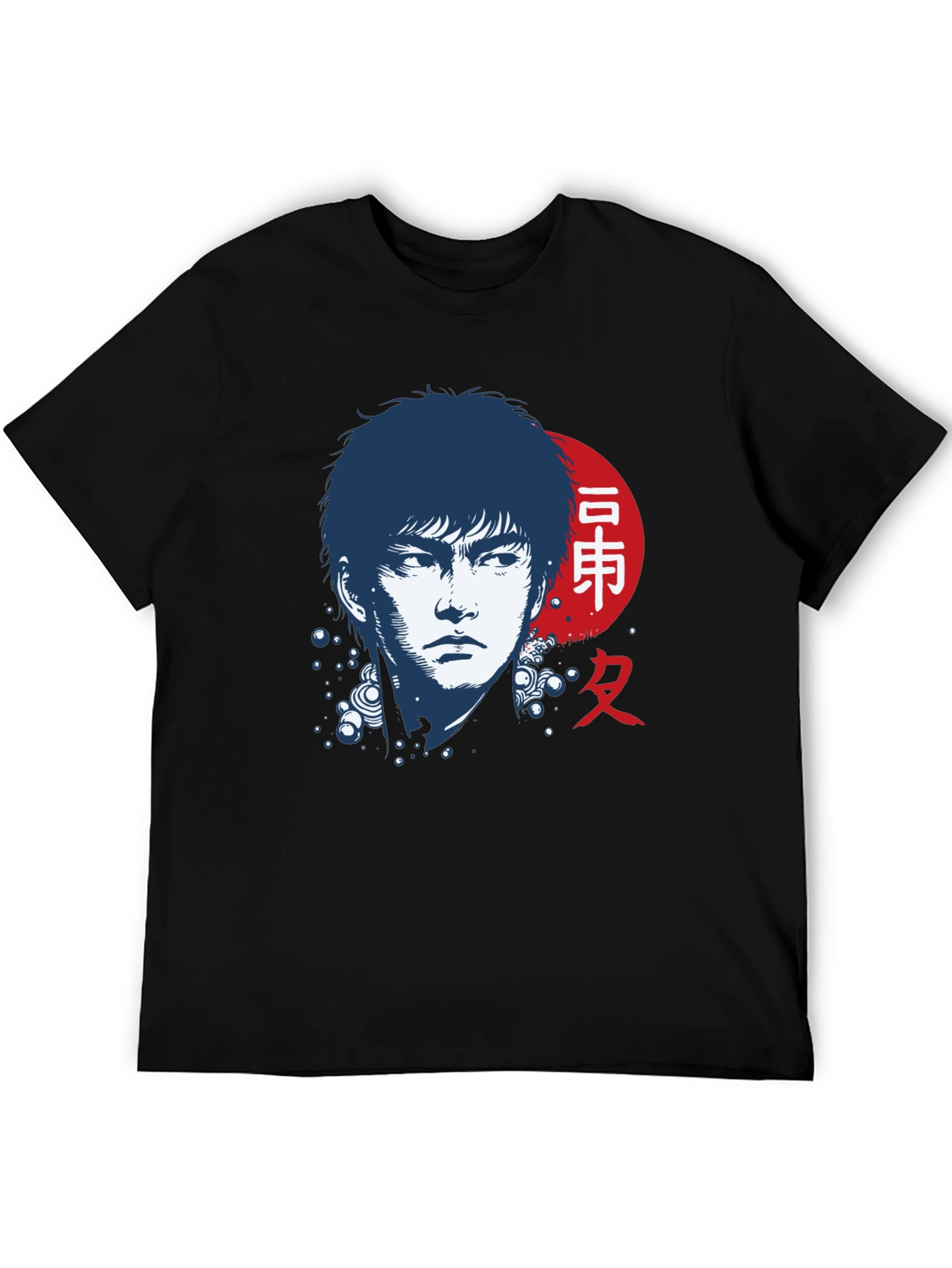 Japanese Art Style Black T-Shirt