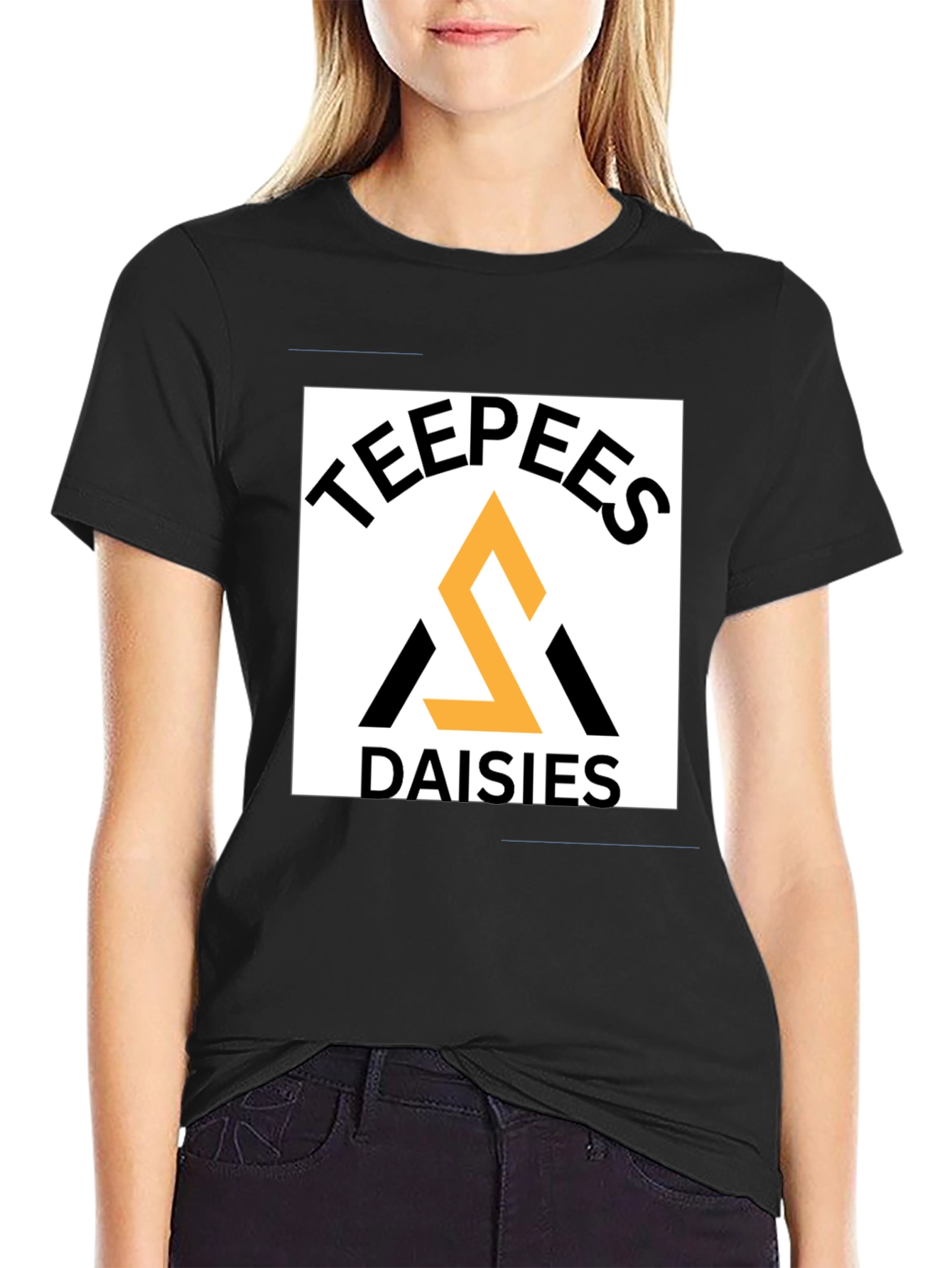 Teepees Daisies Graphic Print Tee