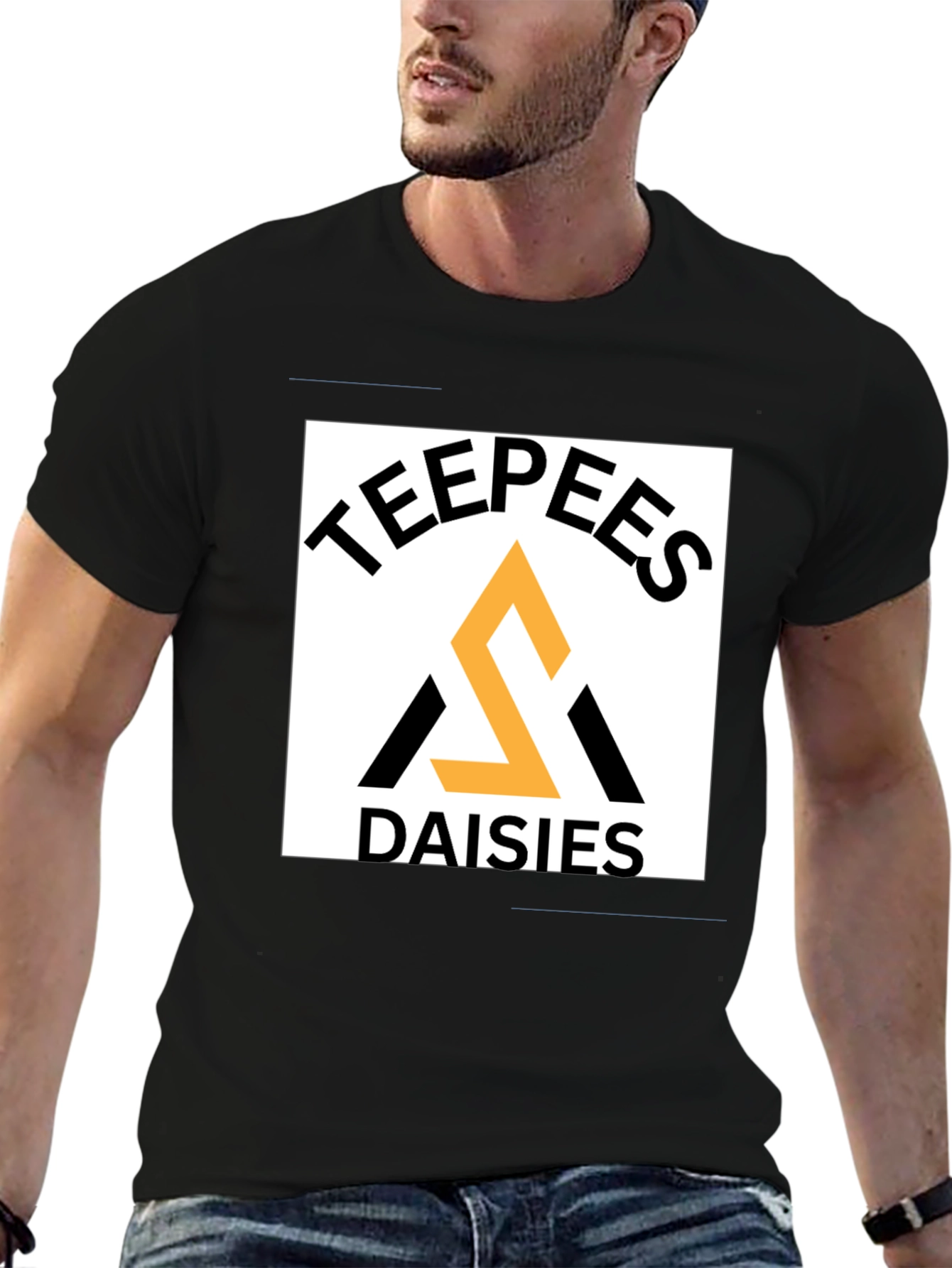 Teepees Daisies Graphic Print Tee