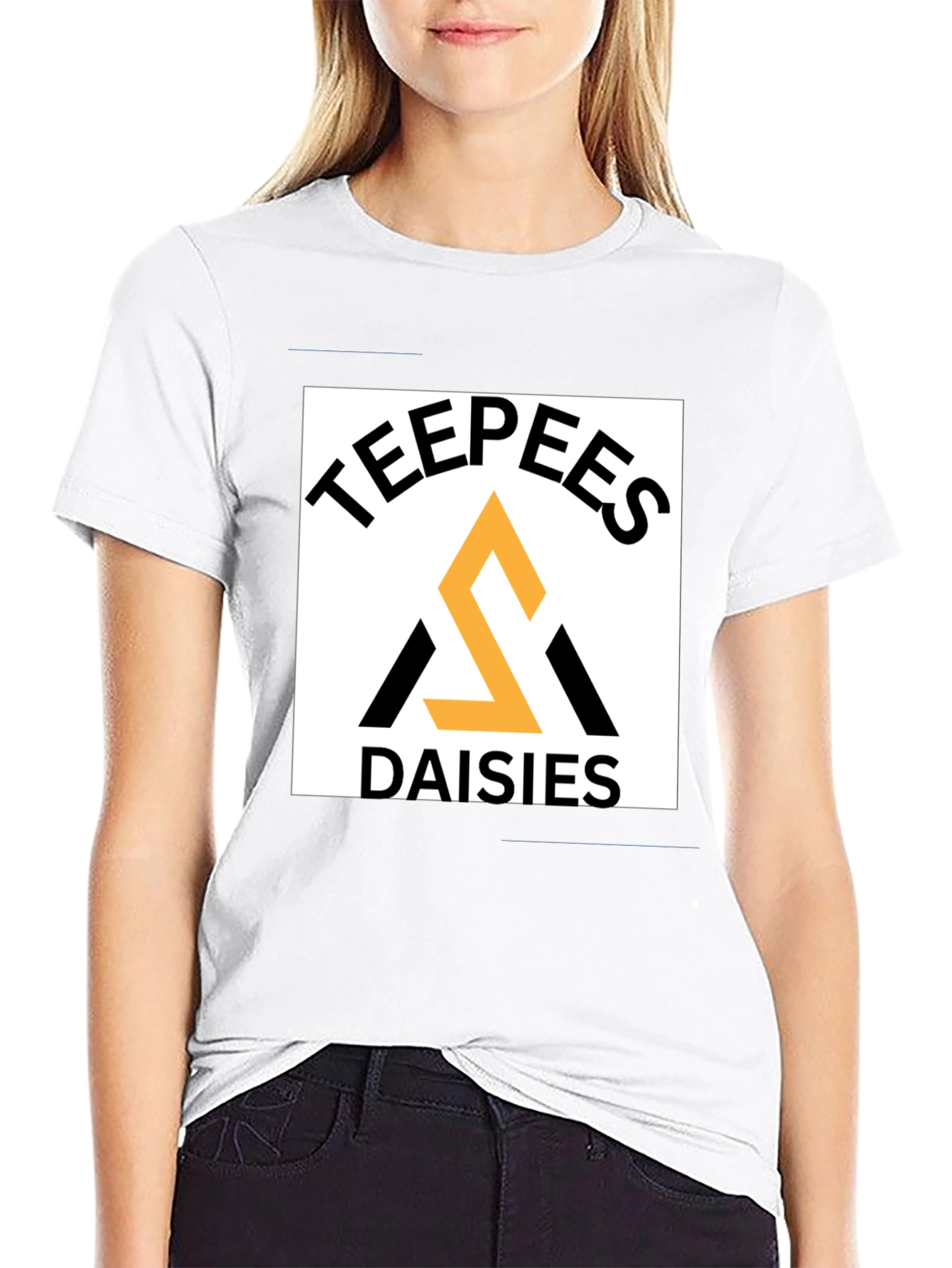 Teepees Daisies Graphic Print Tee