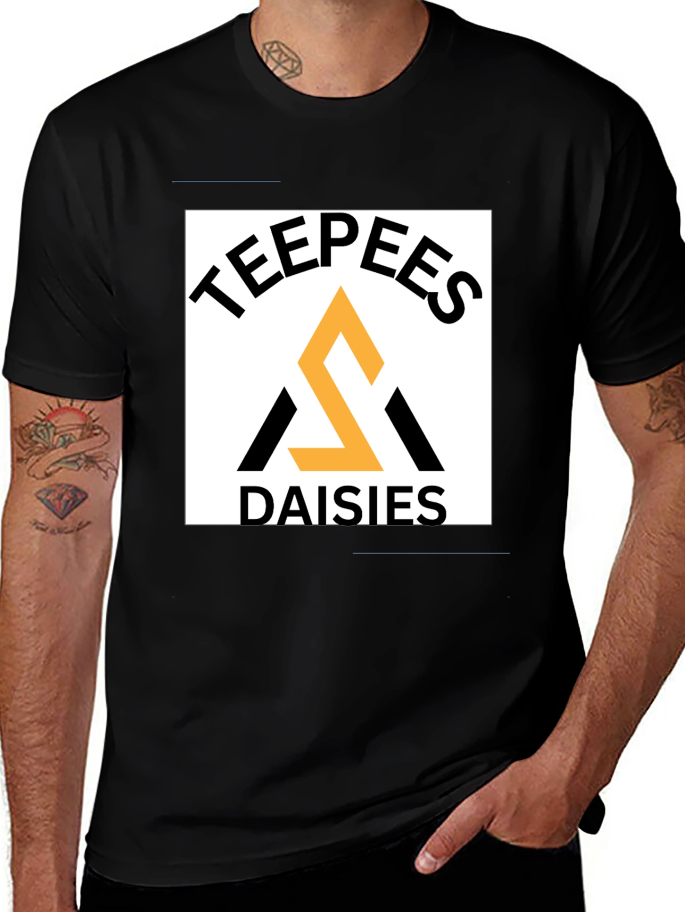 Teepees Daisies Graphic Print Tee